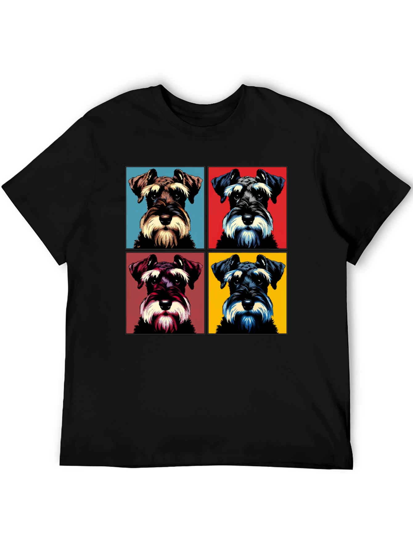Schnauzer Pop Art Graphic T-Shirt