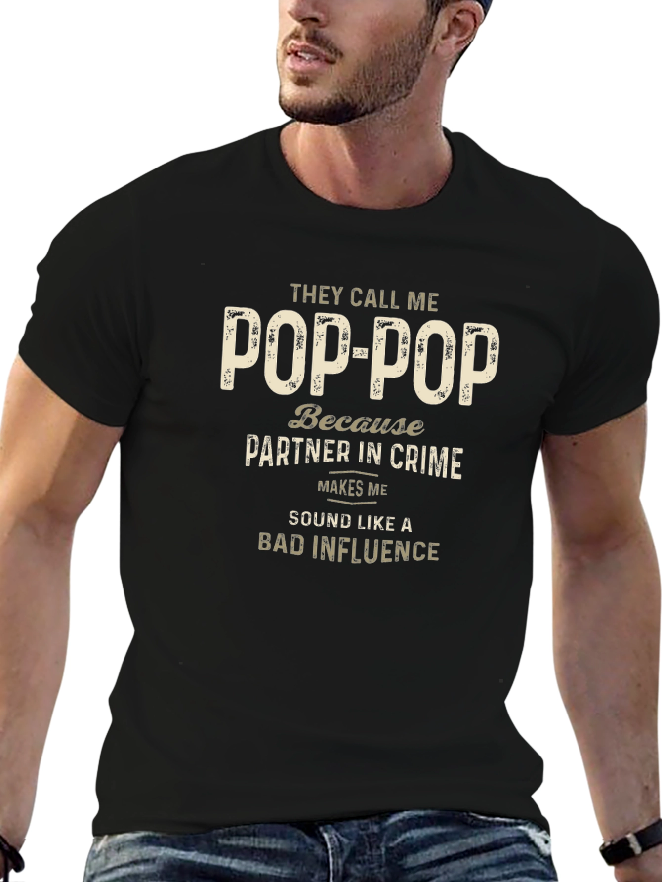 Pop-Pop Partner In Crime Mens T-Shirt