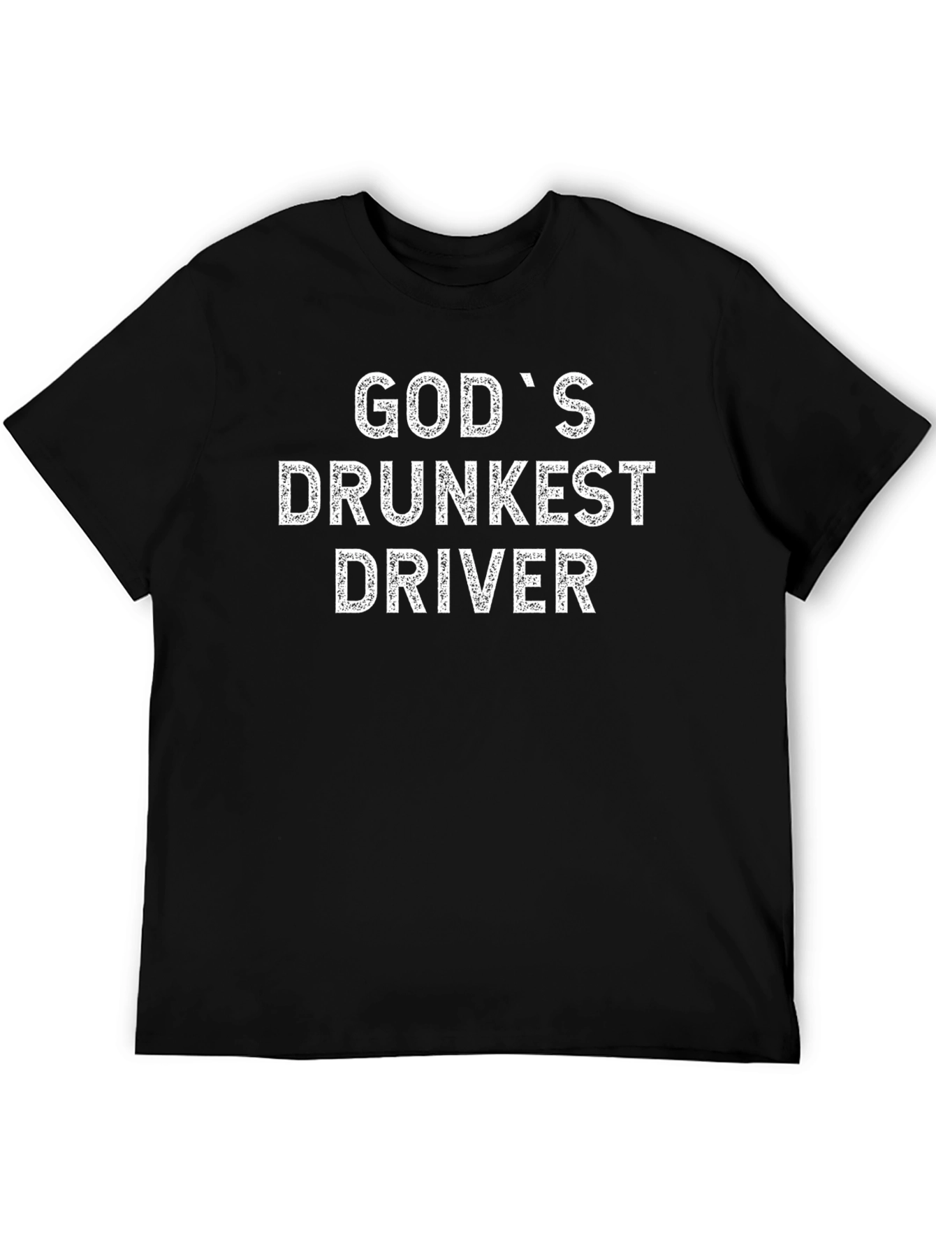 Gods Drunkest Driver Black Graphic Tee