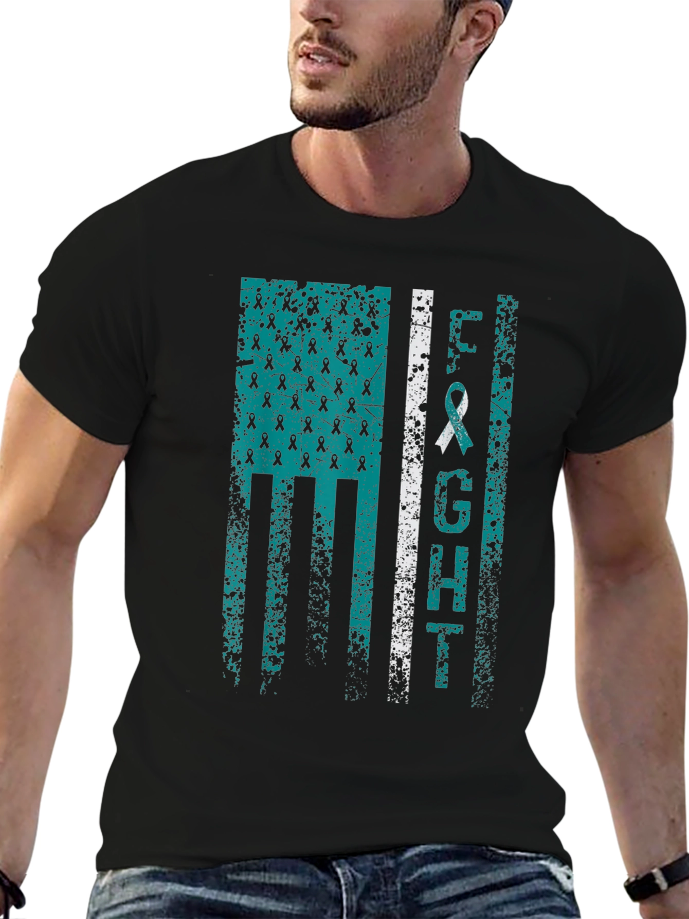 Fight Teal Ribbon Awareness T-Shirt