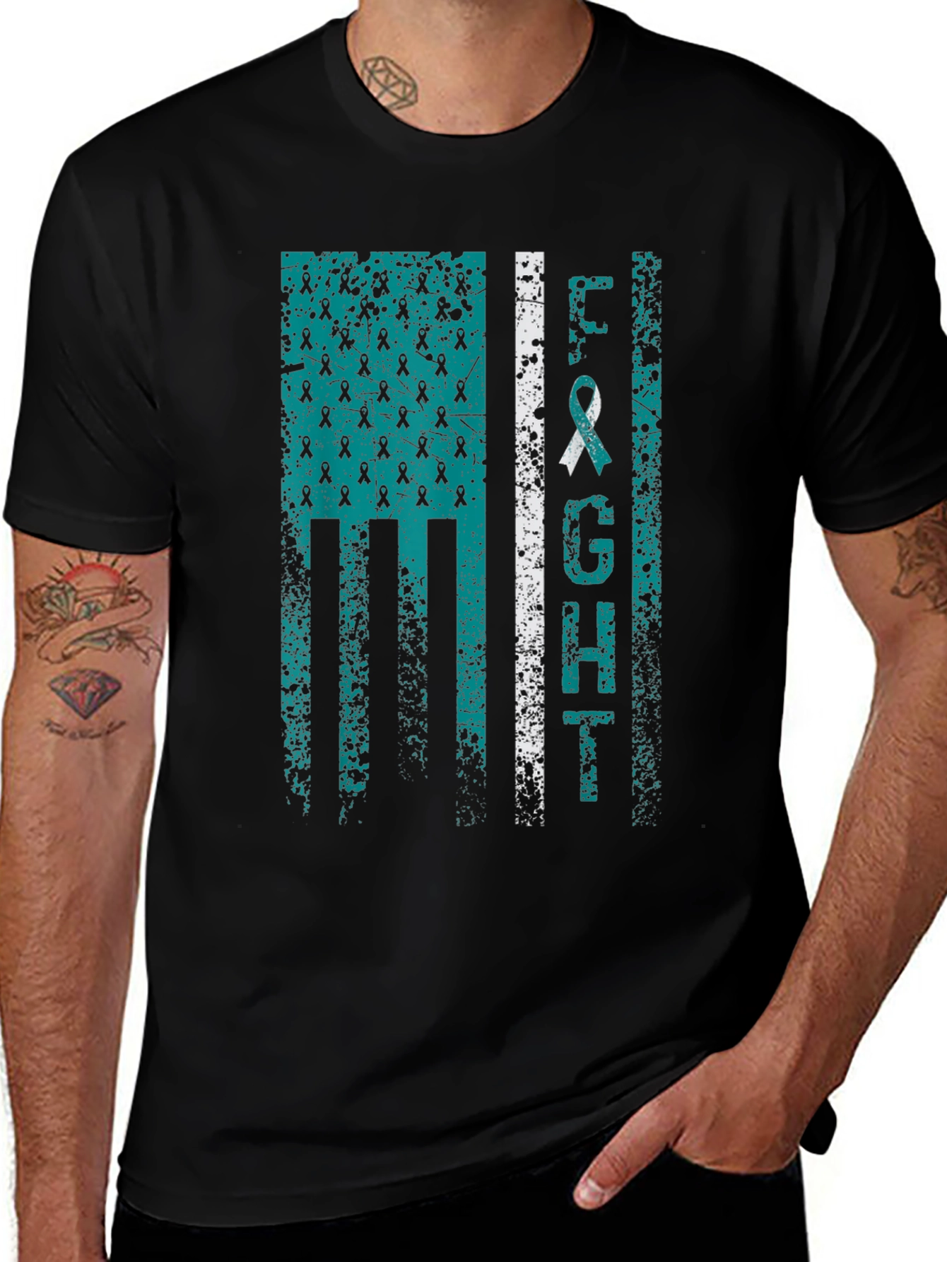 Fight Teal Ribbon Awareness T-Shirt