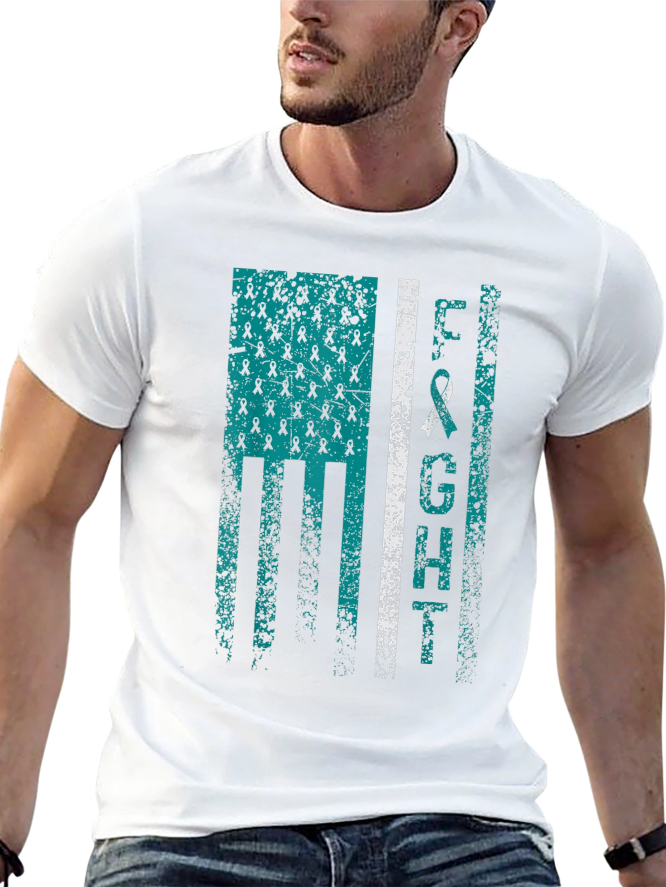 Fight Teal Ribbon Awareness T-Shirt