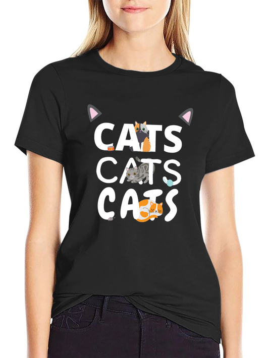 Cats Graphic T-Shirt - Fun Cat Lover Tee