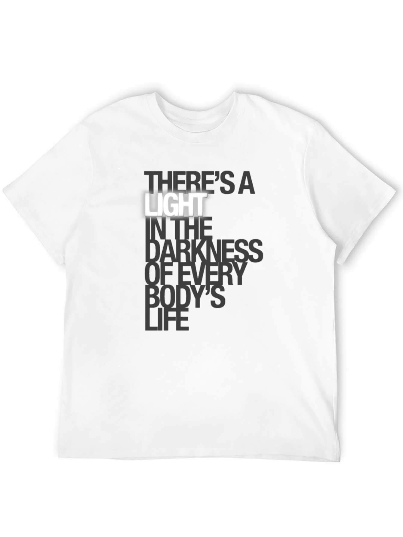 Theres a Light Graphic Print Black T-Shirt