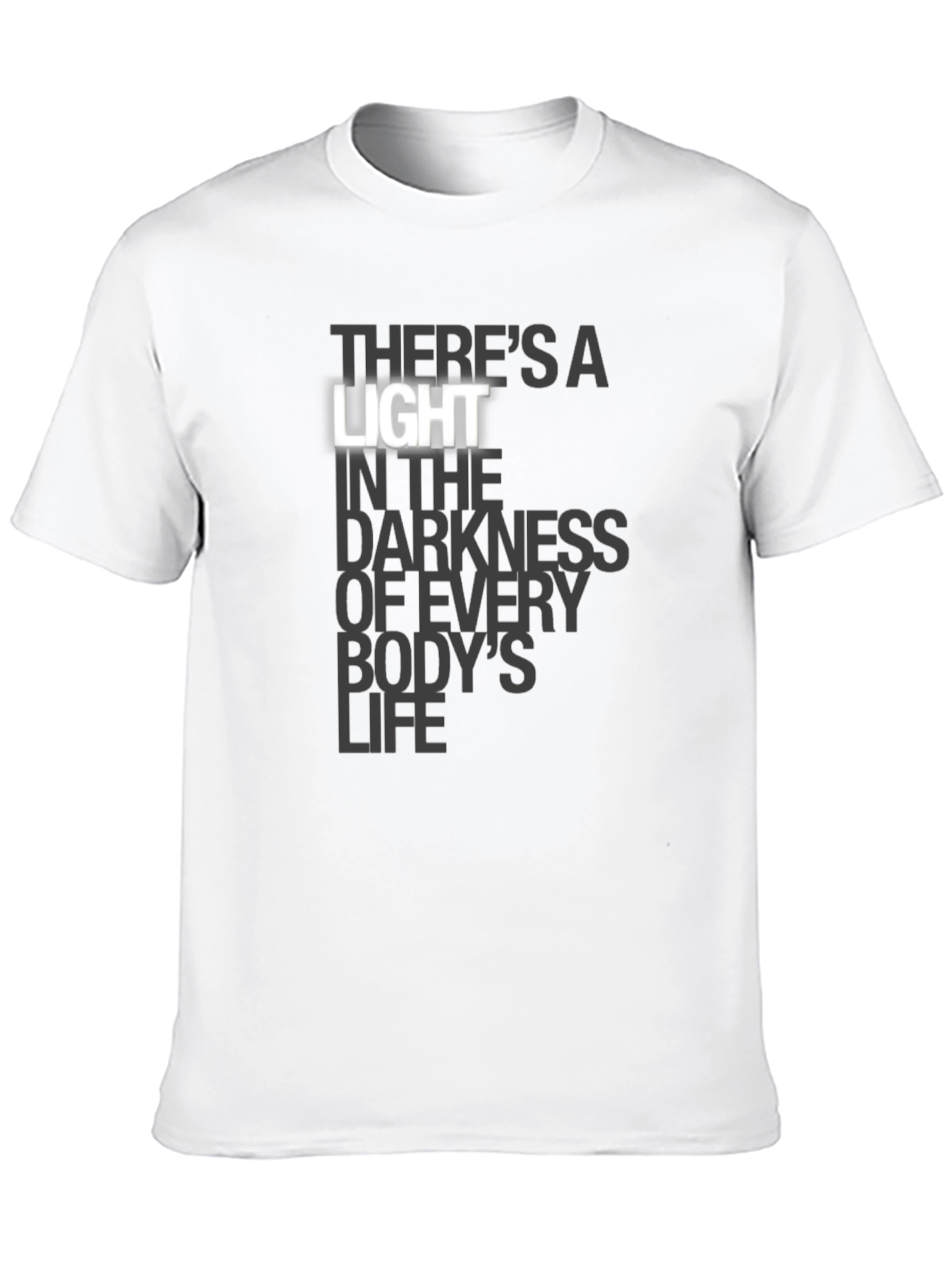 Theres a Light Graphic Print Black T-Shirt