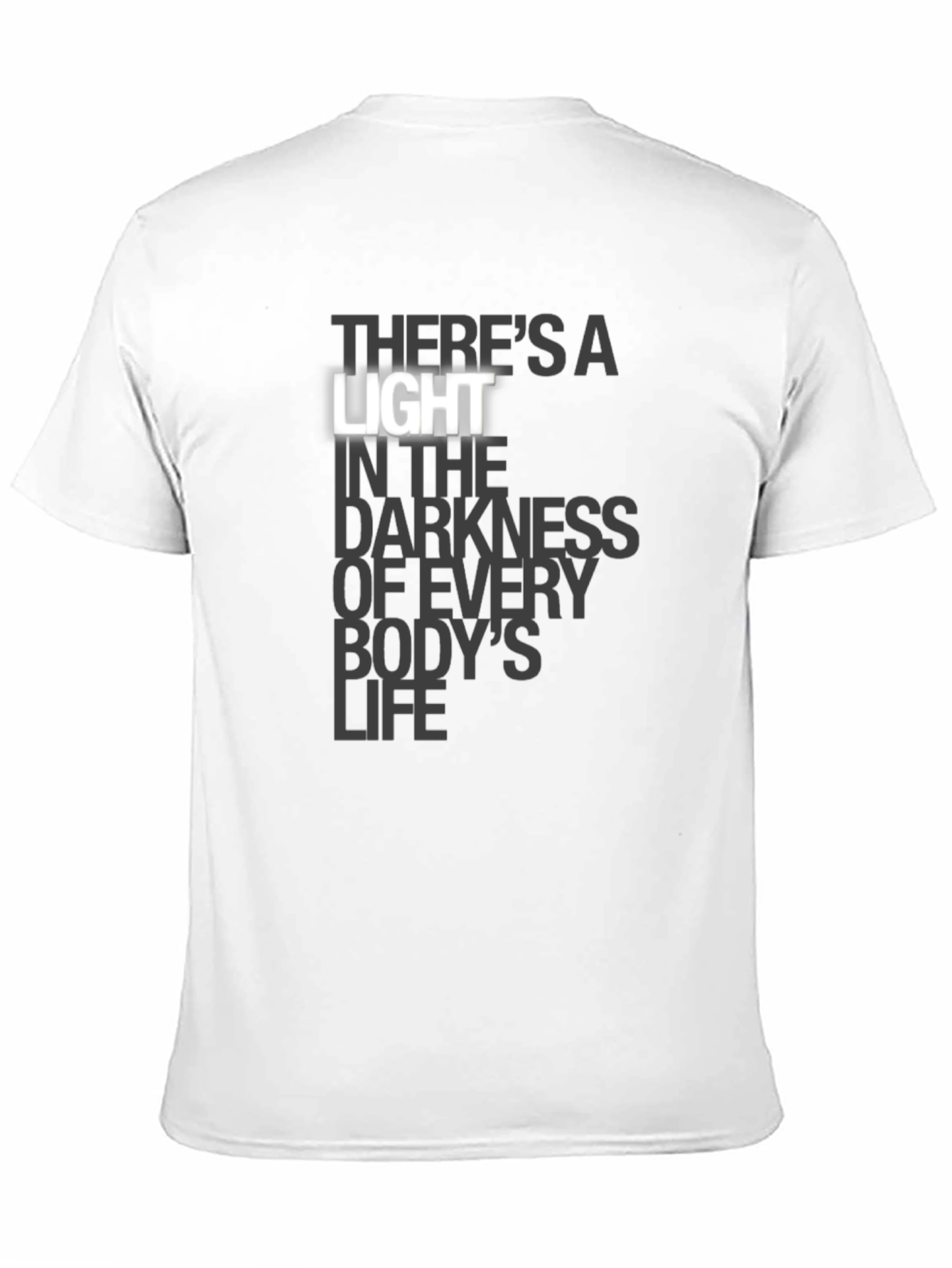 Theres a Light Graphic Print Black T-Shirt
