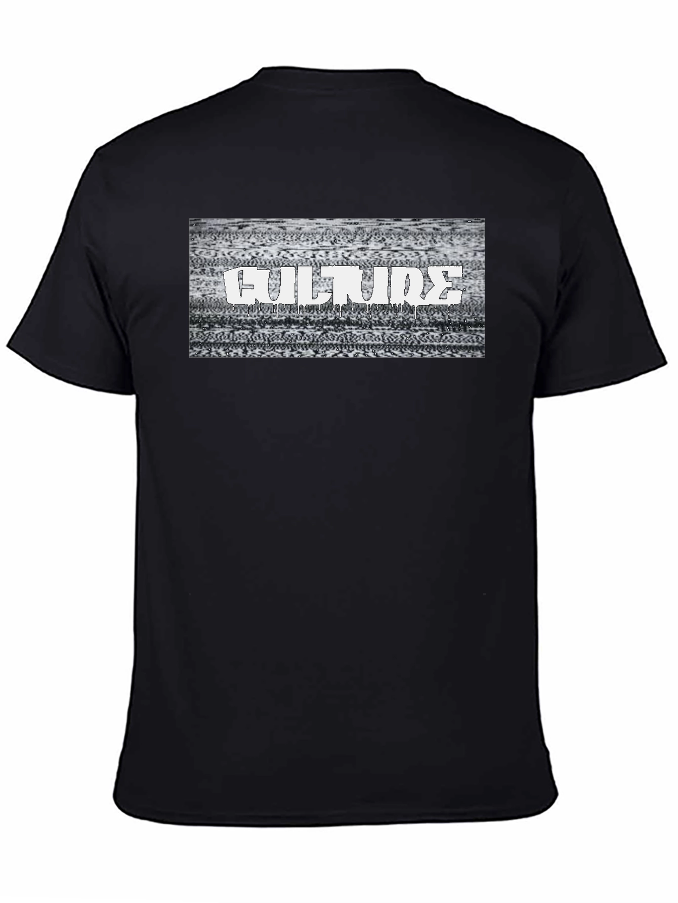 Culture Glitch Graphic T-Shirt - Black