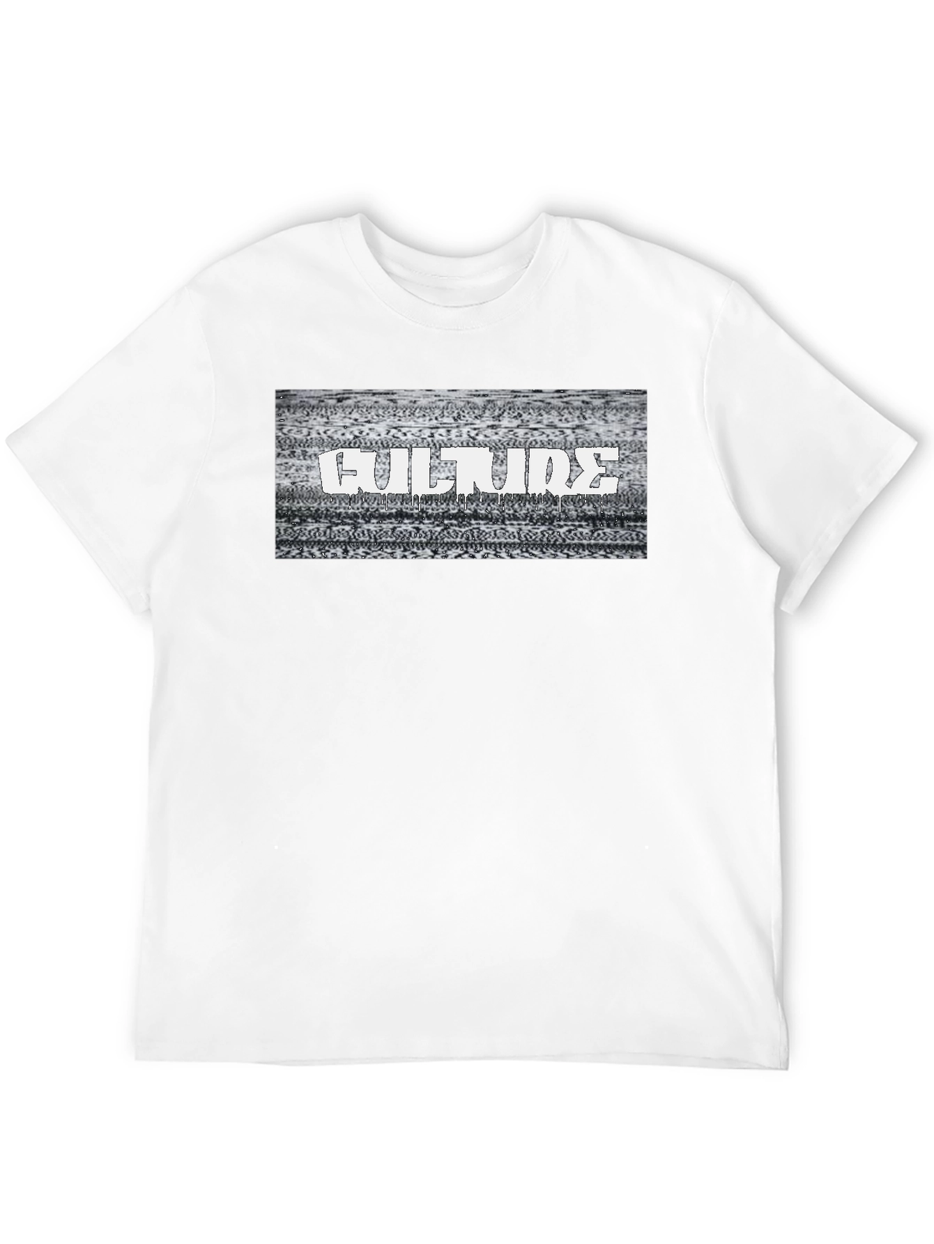 Culture Glitch Graphic T-Shirt - Black
