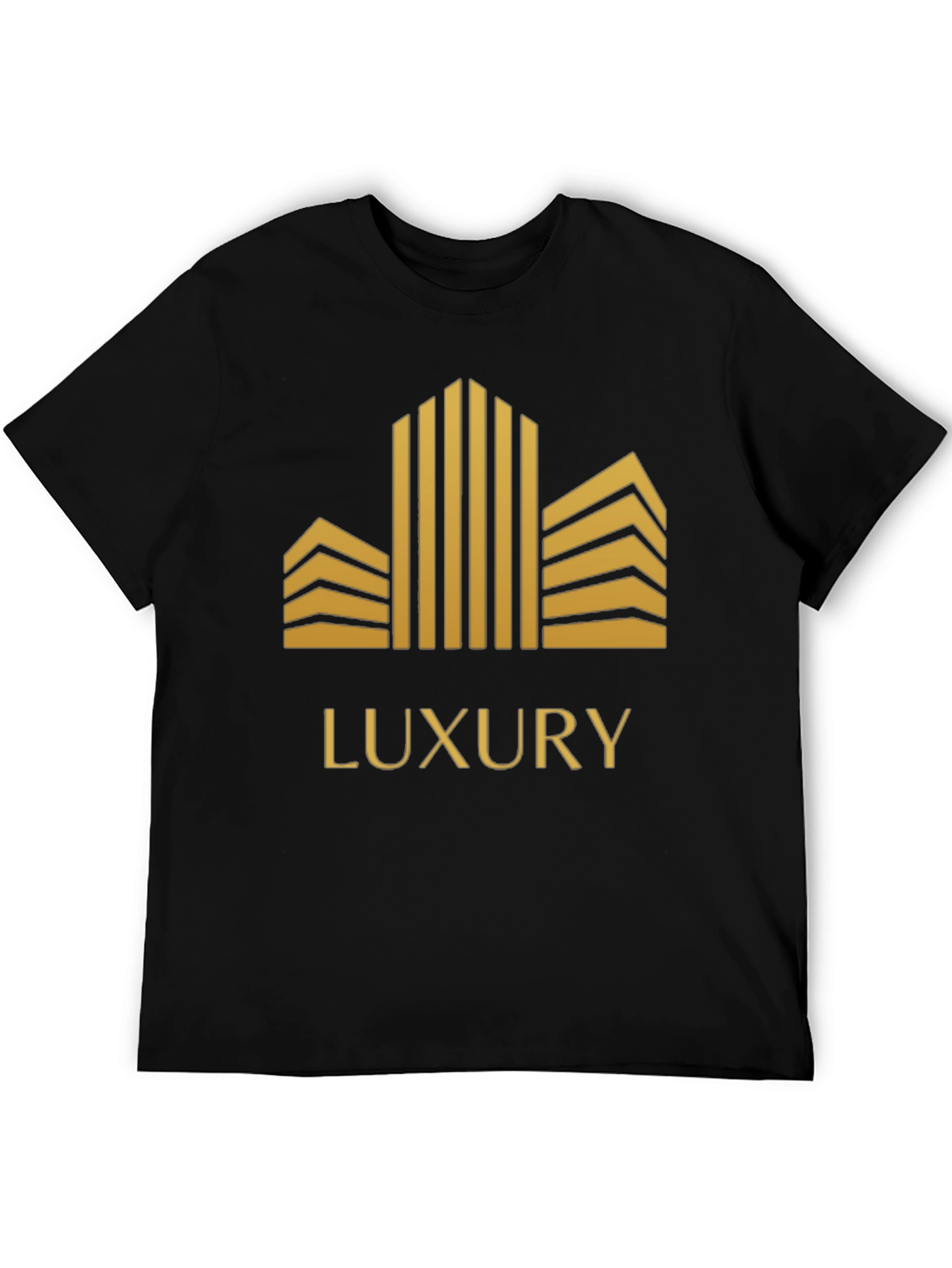 Luxury Gold Building Graphic Tee Shirt