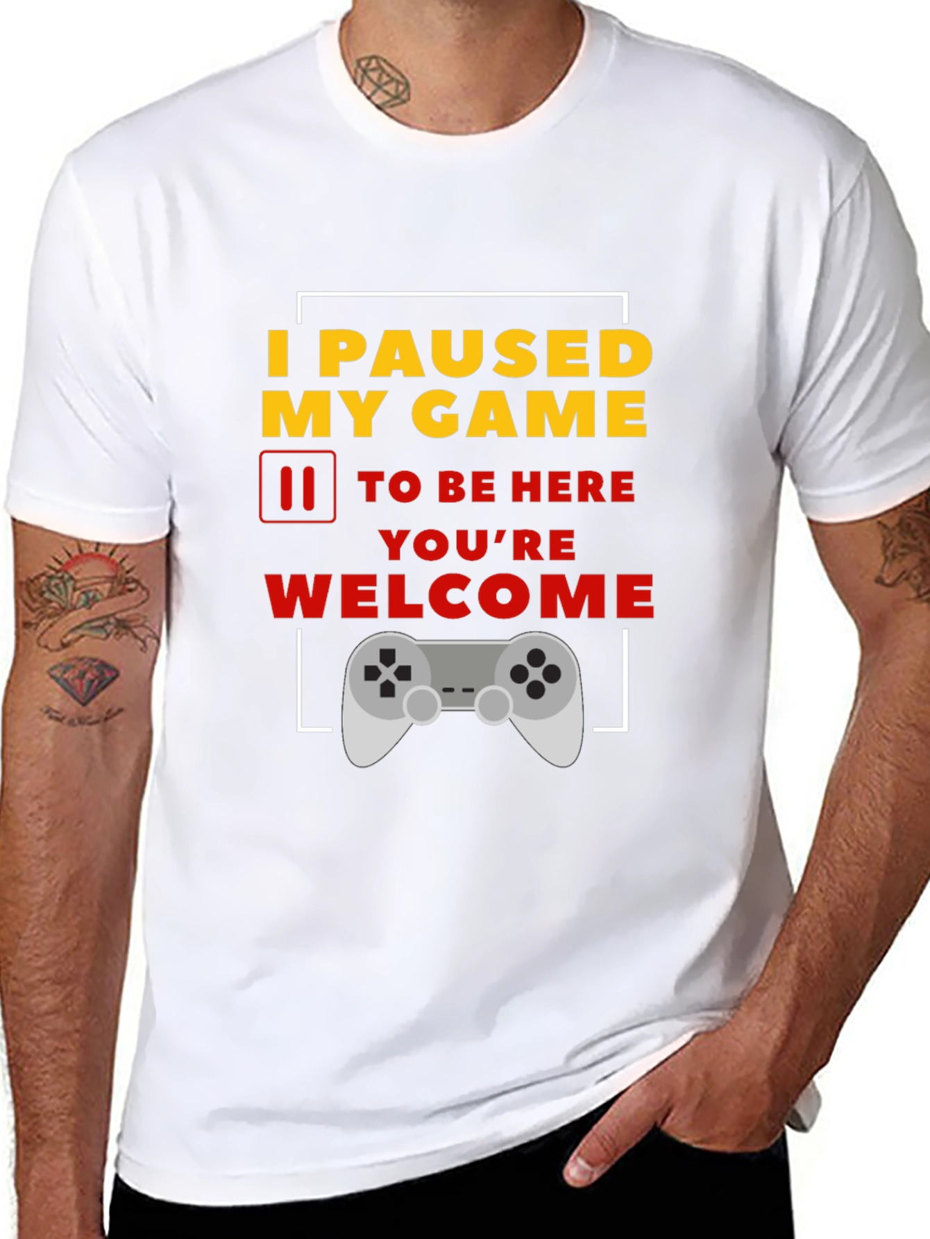 I Paused My Game T-Shirt Funny Gamer Tee