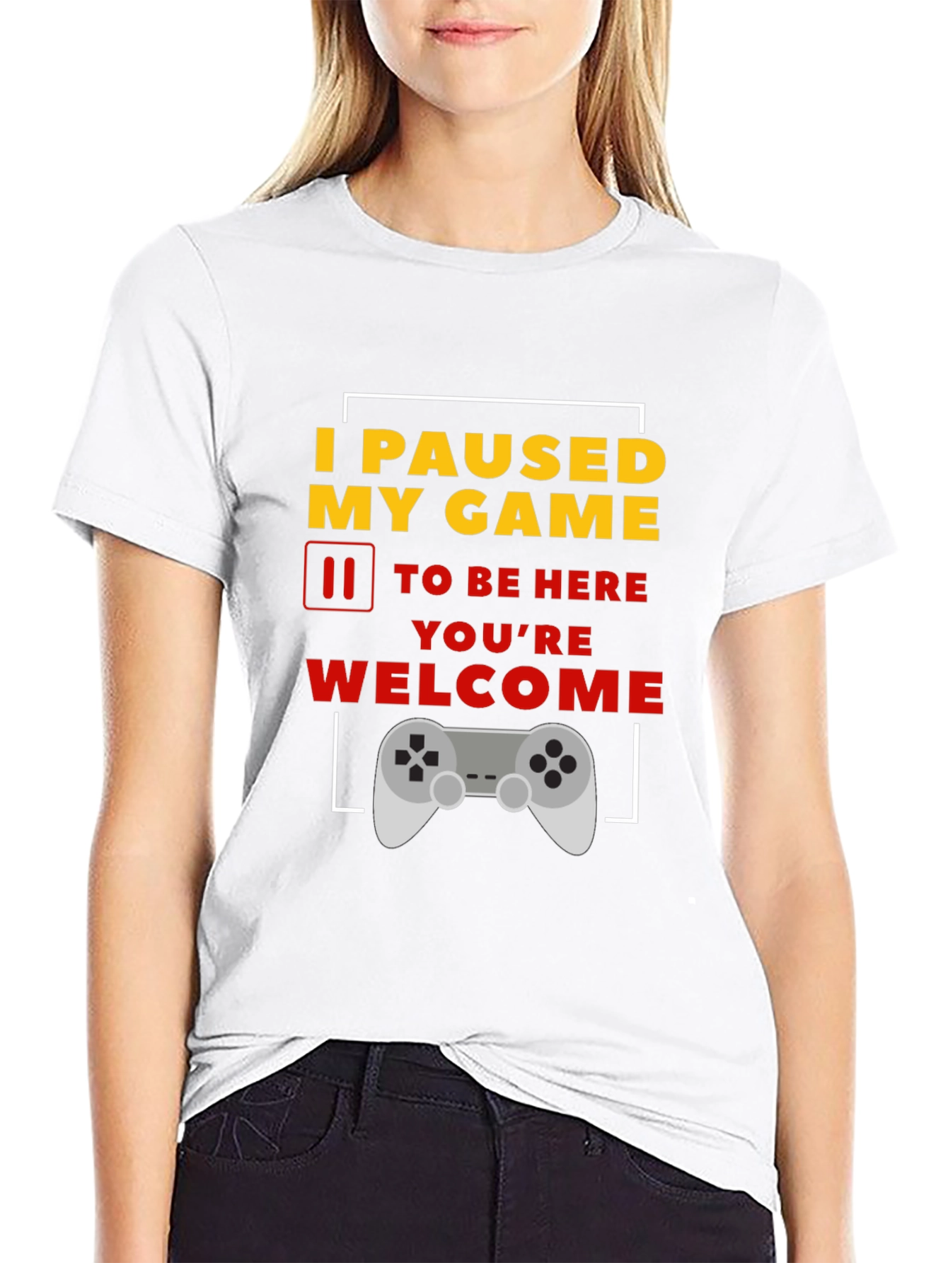 I Paused My Game T-Shirt Funny Gamer Tee