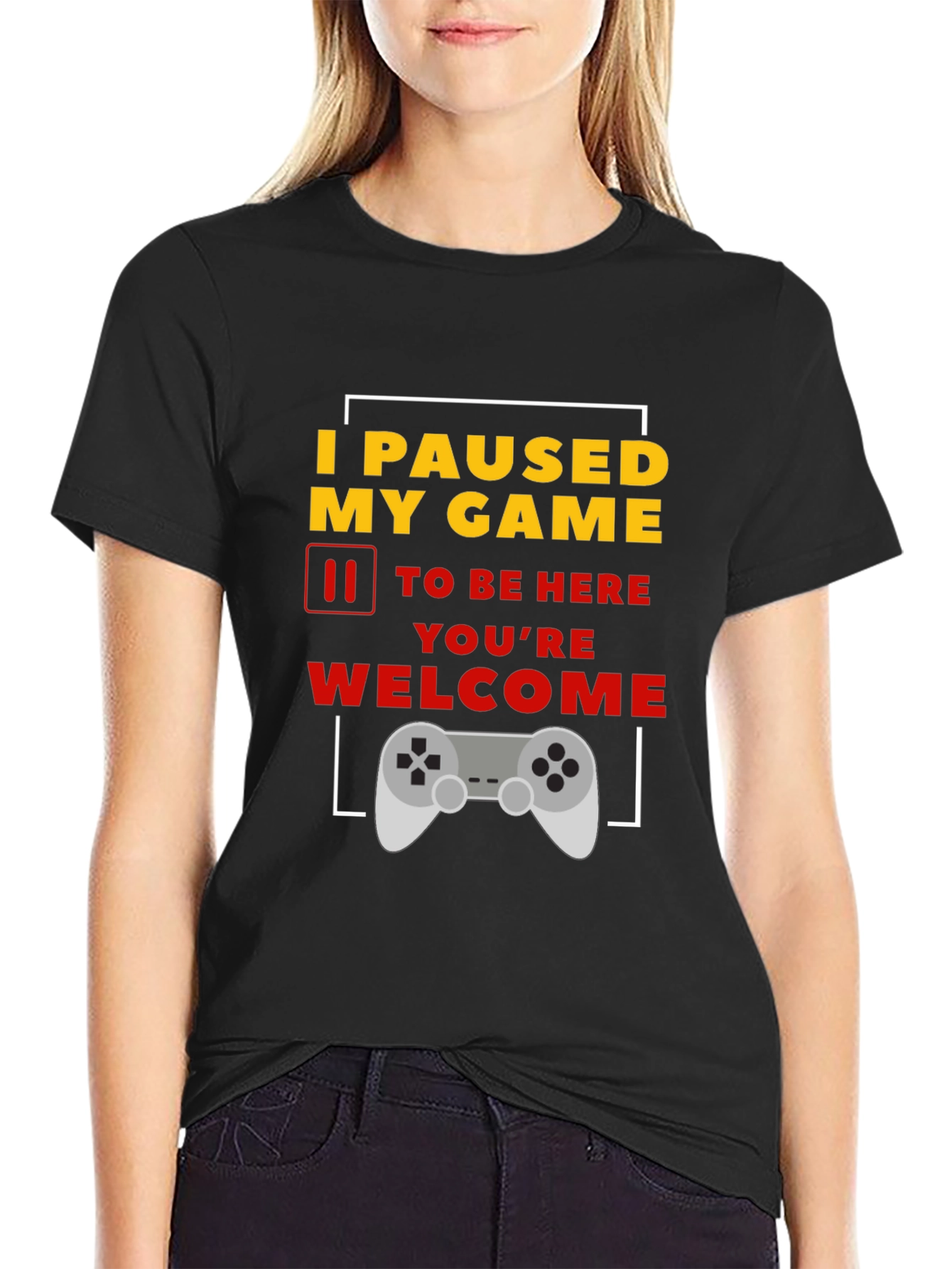 I Paused My Game T-Shirt Funny Gamer Tee