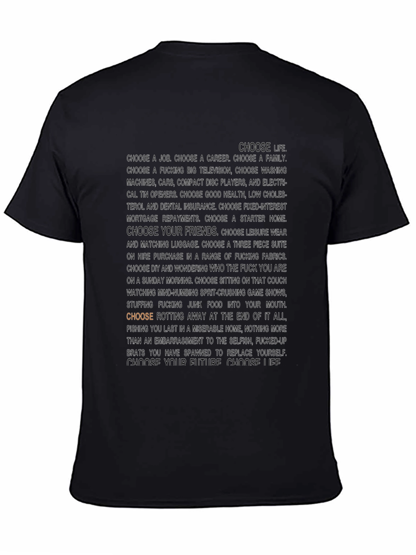Choose Life Graphic Tee - Black T-Shirt