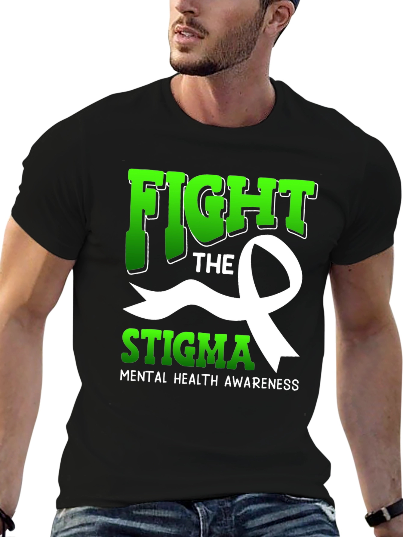 Fight Stigma Mental Health Awareness Graphic Tee