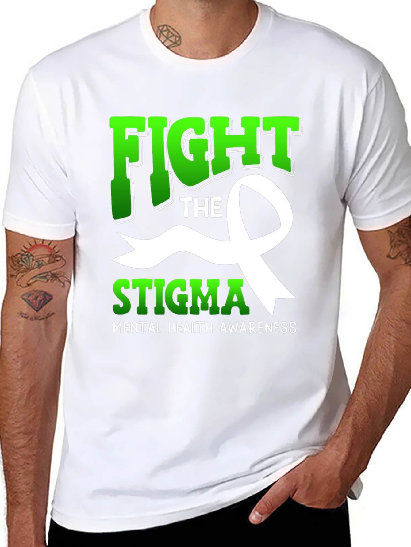 Fight Stigma Mental Health Awareness Graphic Tee