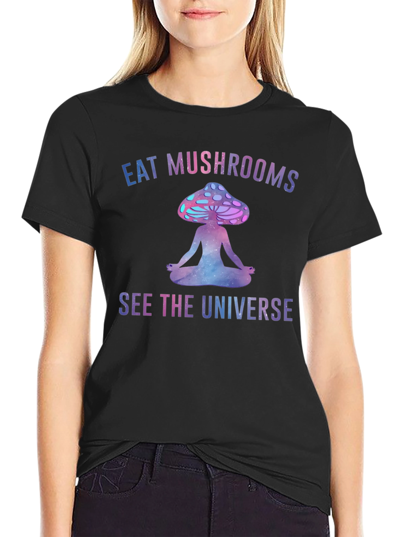 Eat Mushrooms See The Universe Graphic Tee