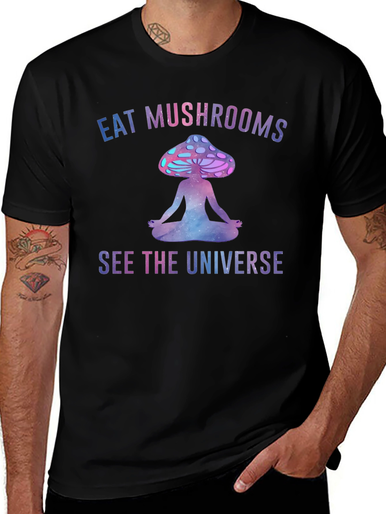 Eat Mushrooms See The Universe Graphic Tee