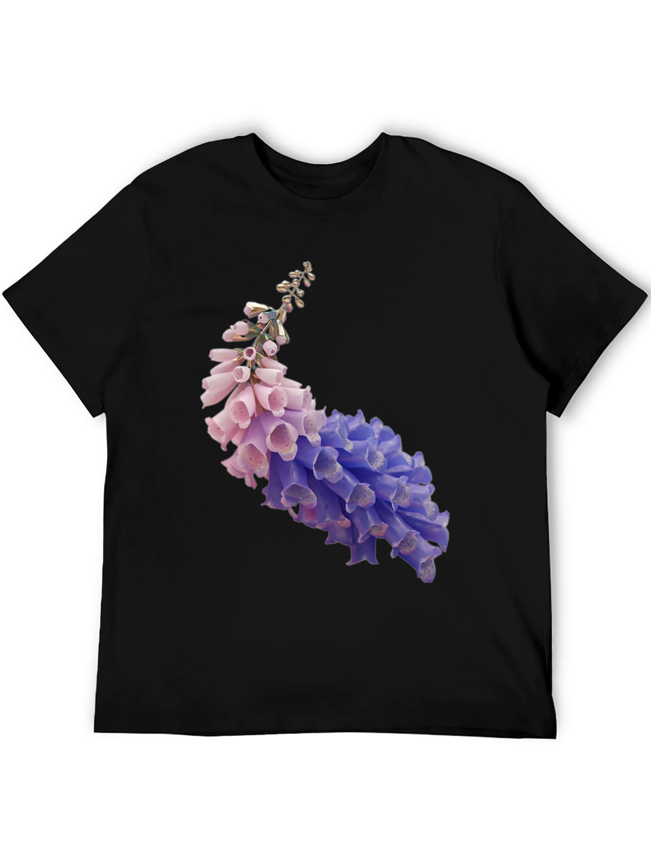 Floral Print T-Shirt - Stylish Black Tee