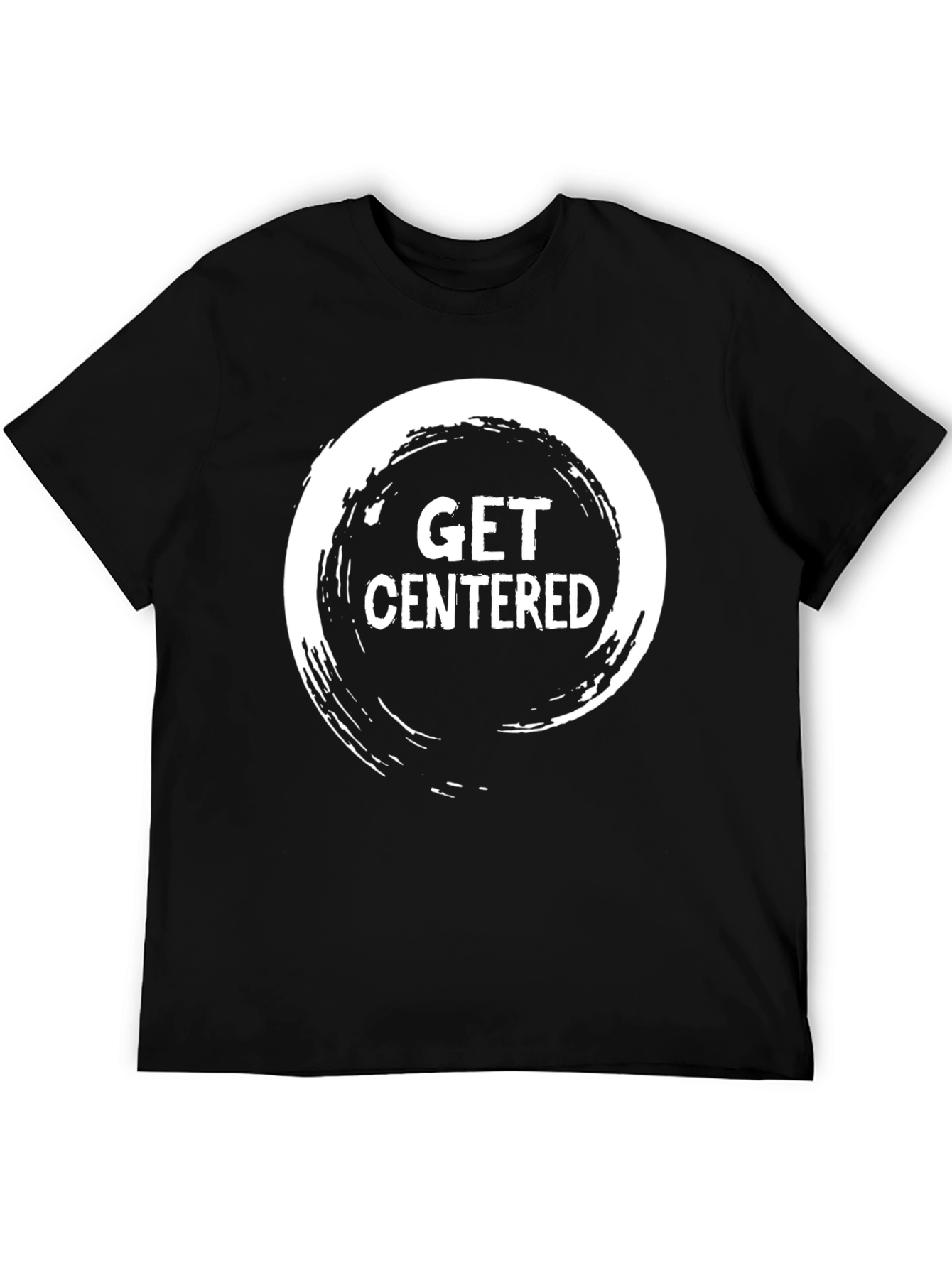 Get Centered Graphic Tee - Relaxed Fit Black T-Shirt