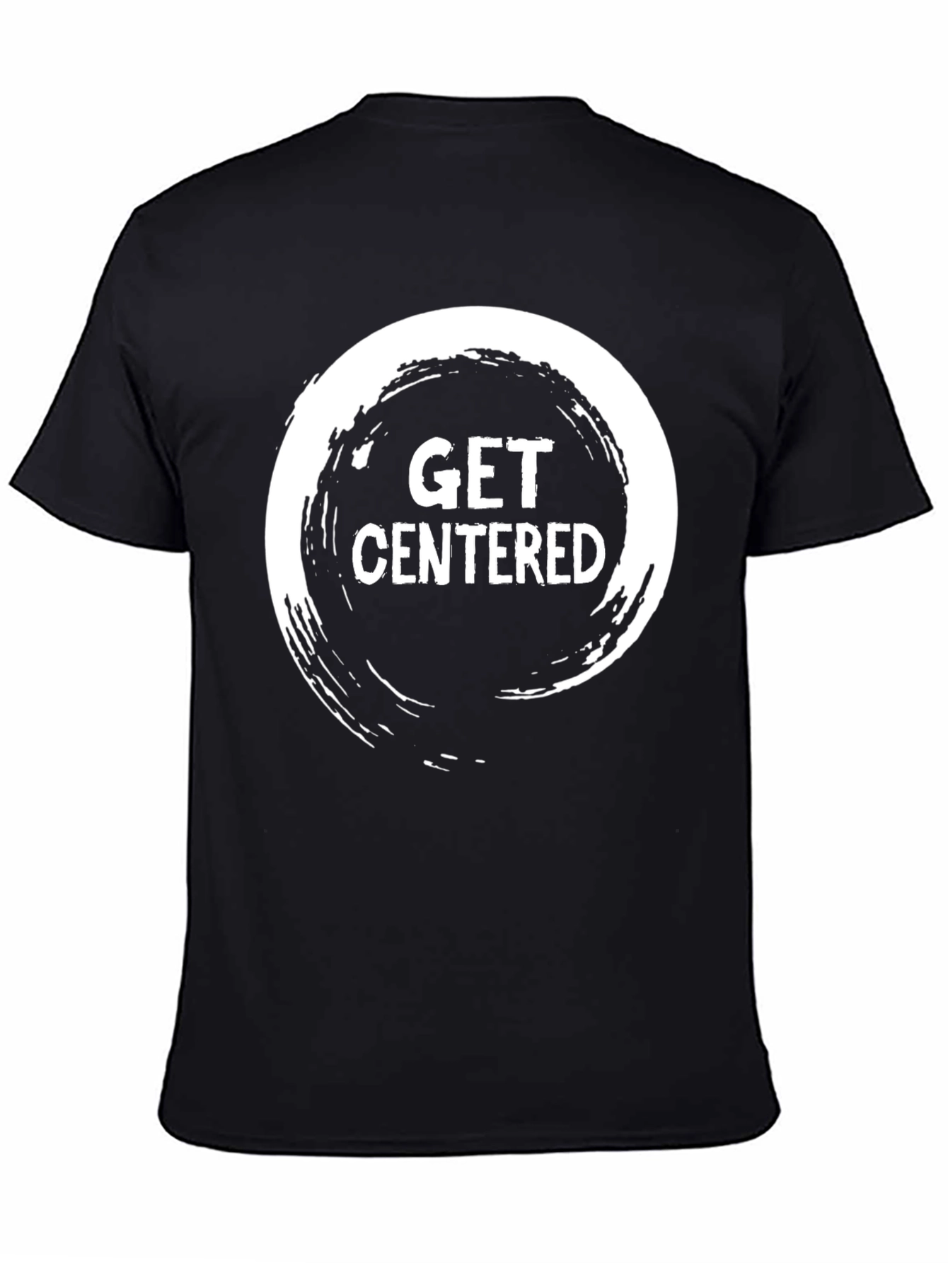 Get Centered Graphic Tee - Relaxed Fit Black T-Shirt
