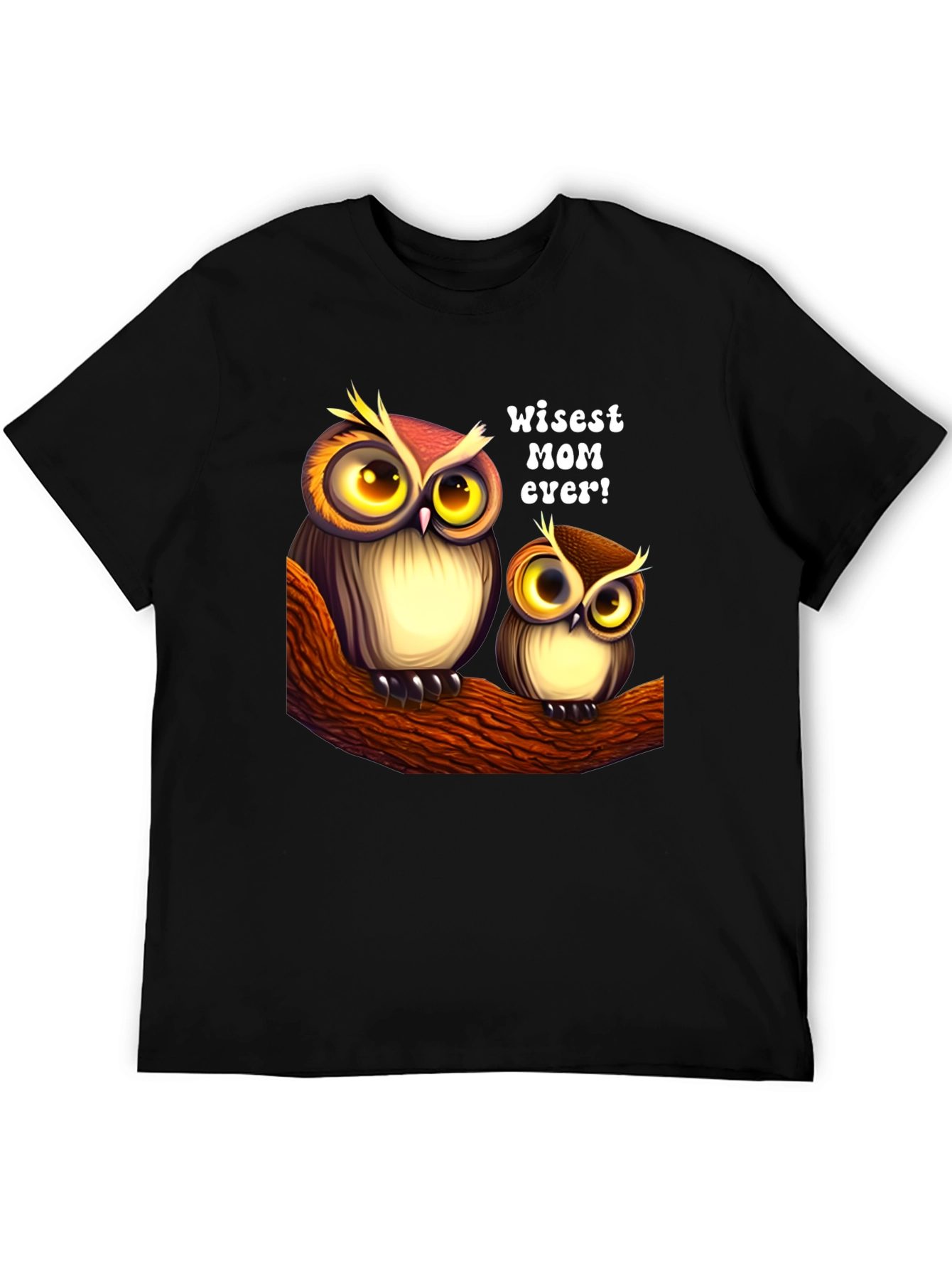 Wise Mom Owl Graphic T-Shirt