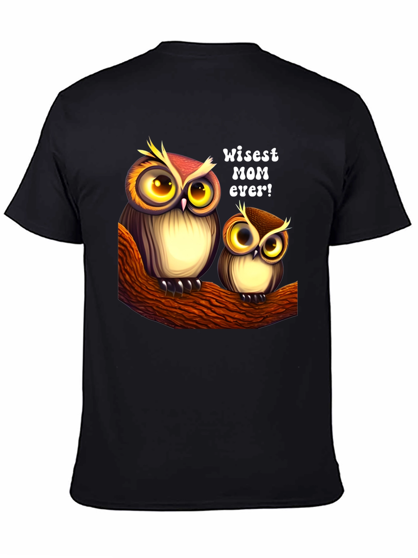 Wise Mom Owl Graphic T-Shirt
