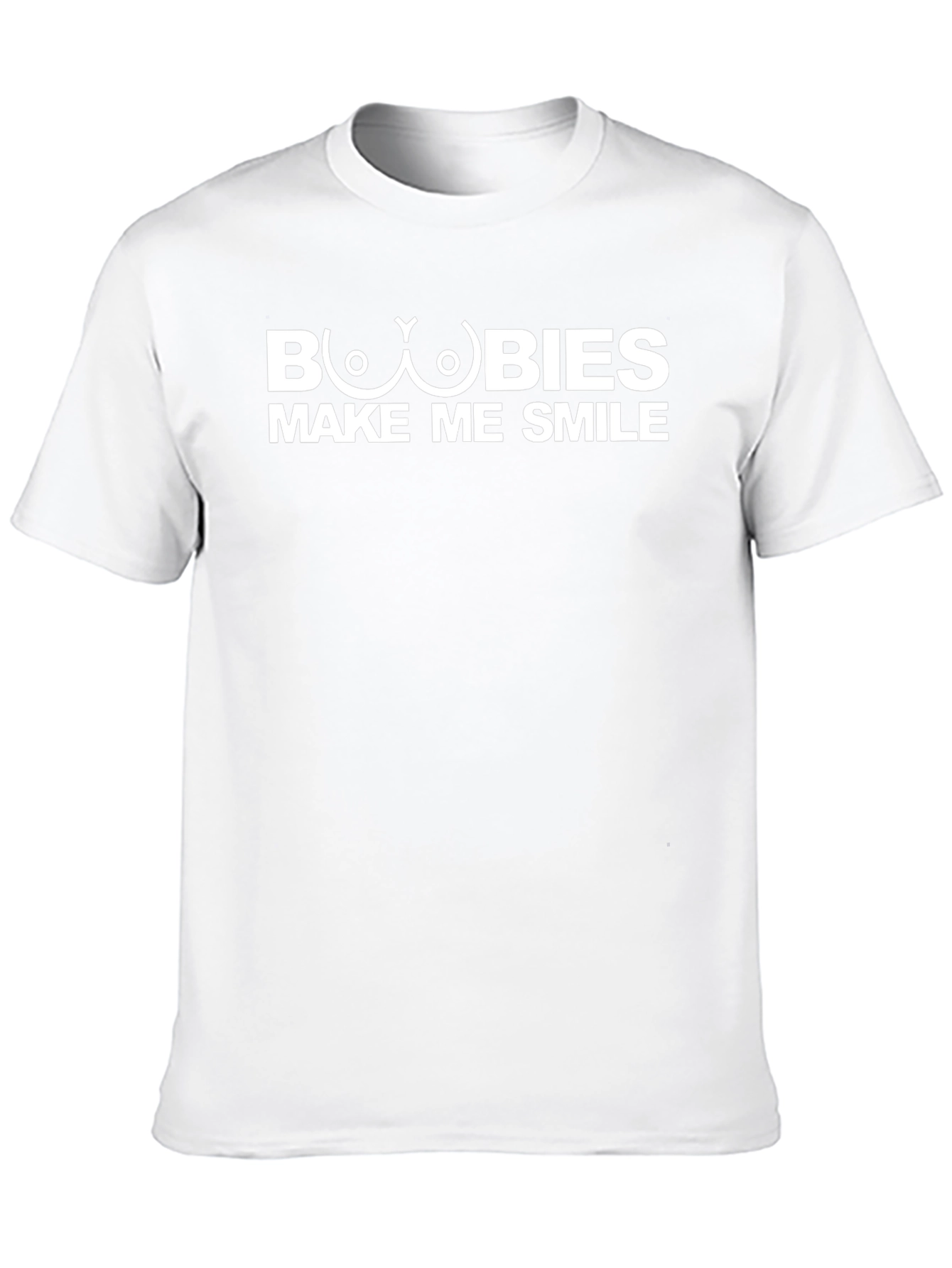 Boobies Make Me Smile Funny Graphic T-Shirt