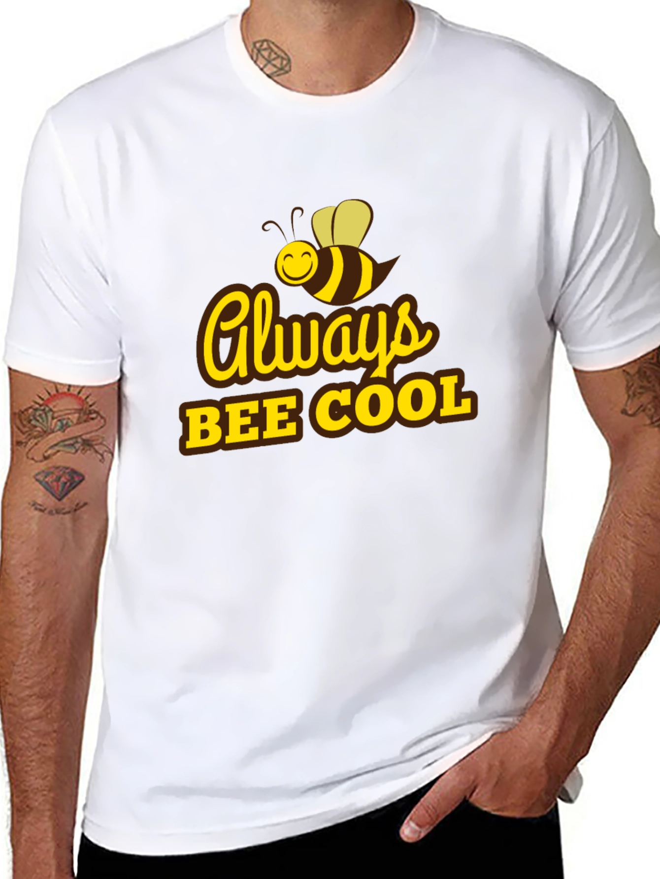 Always Bee Cool T-Shirt - Black Cotton Tee