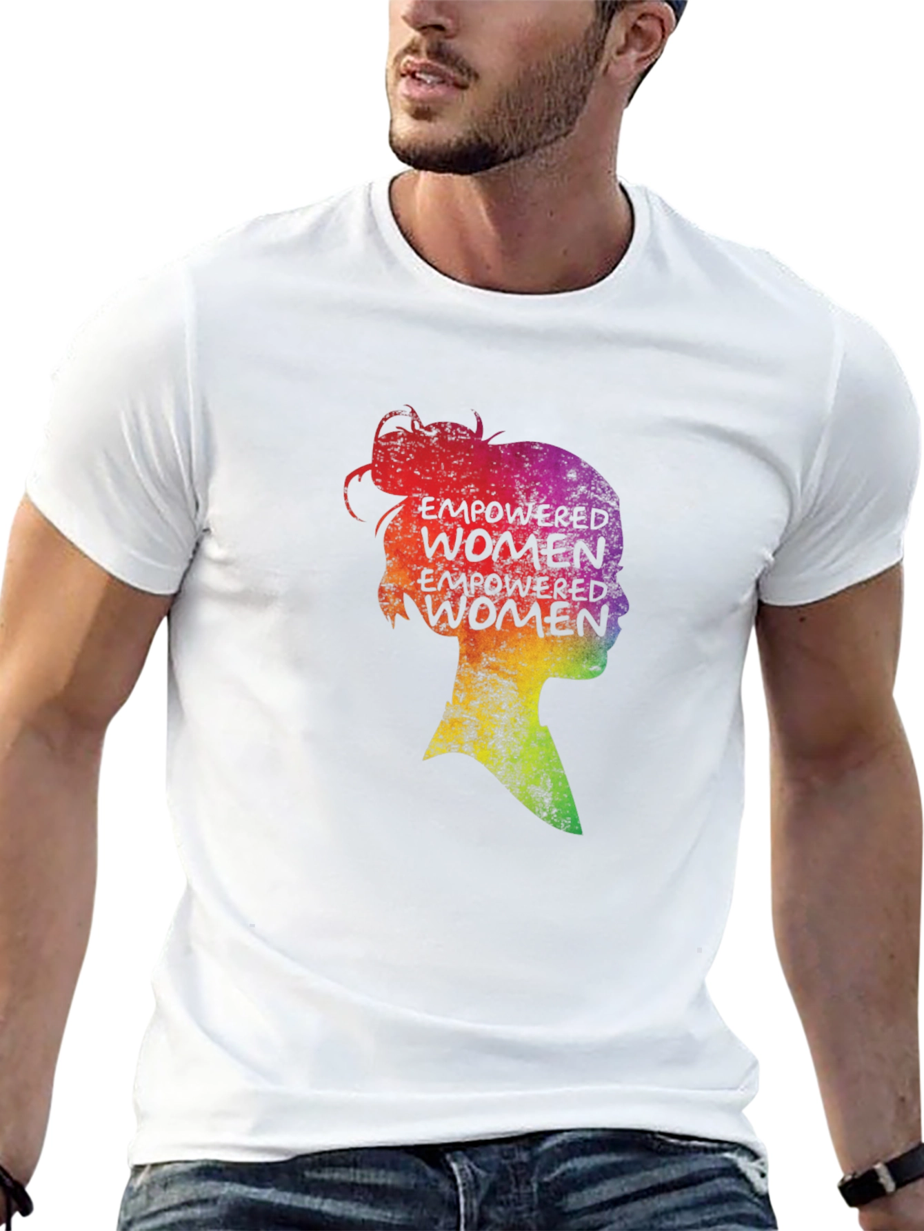 Empowered Women Silhouette Graphic Tee - Black
