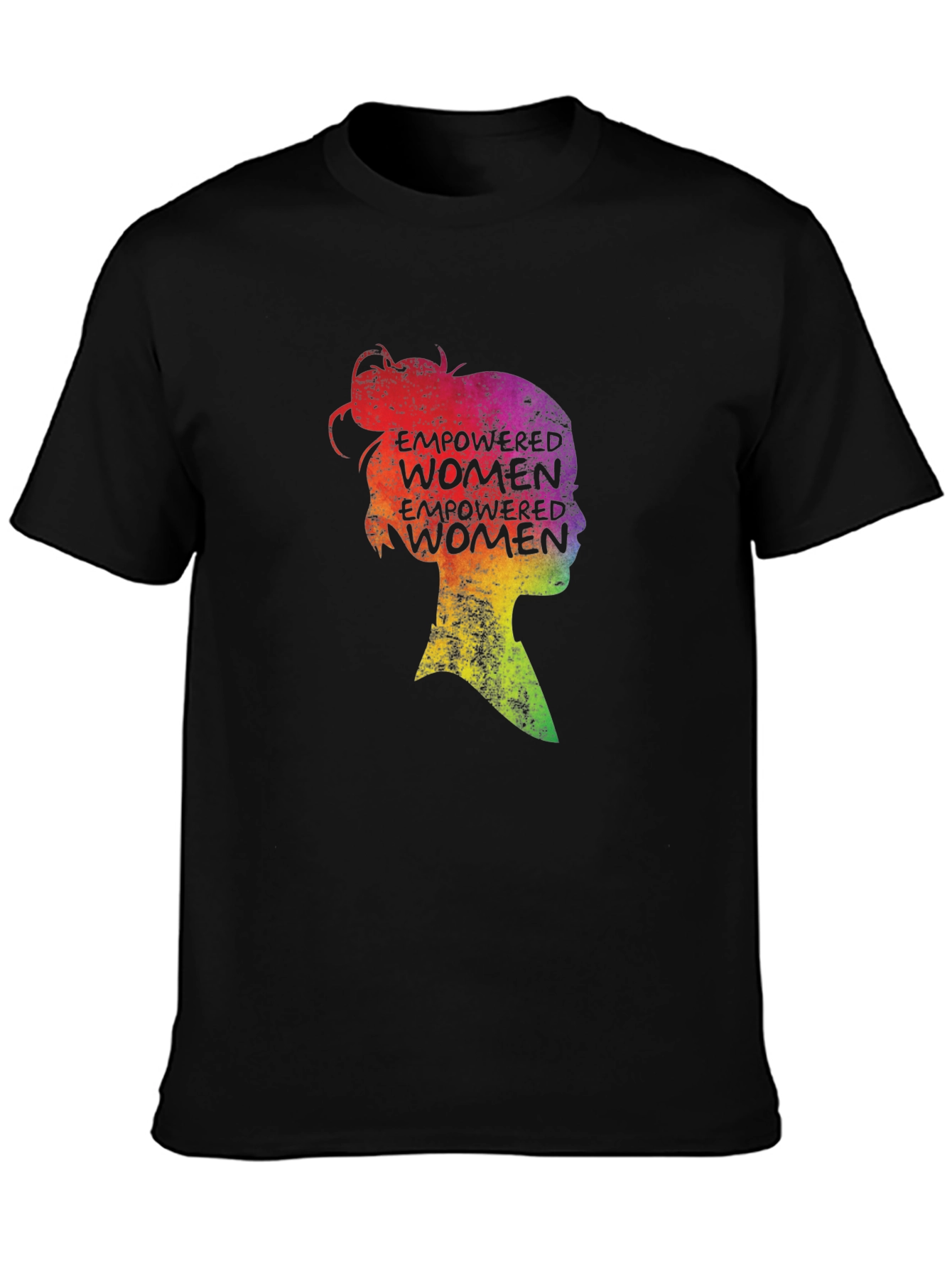 Empowered Women Silhouette Graphic Tee - Black
