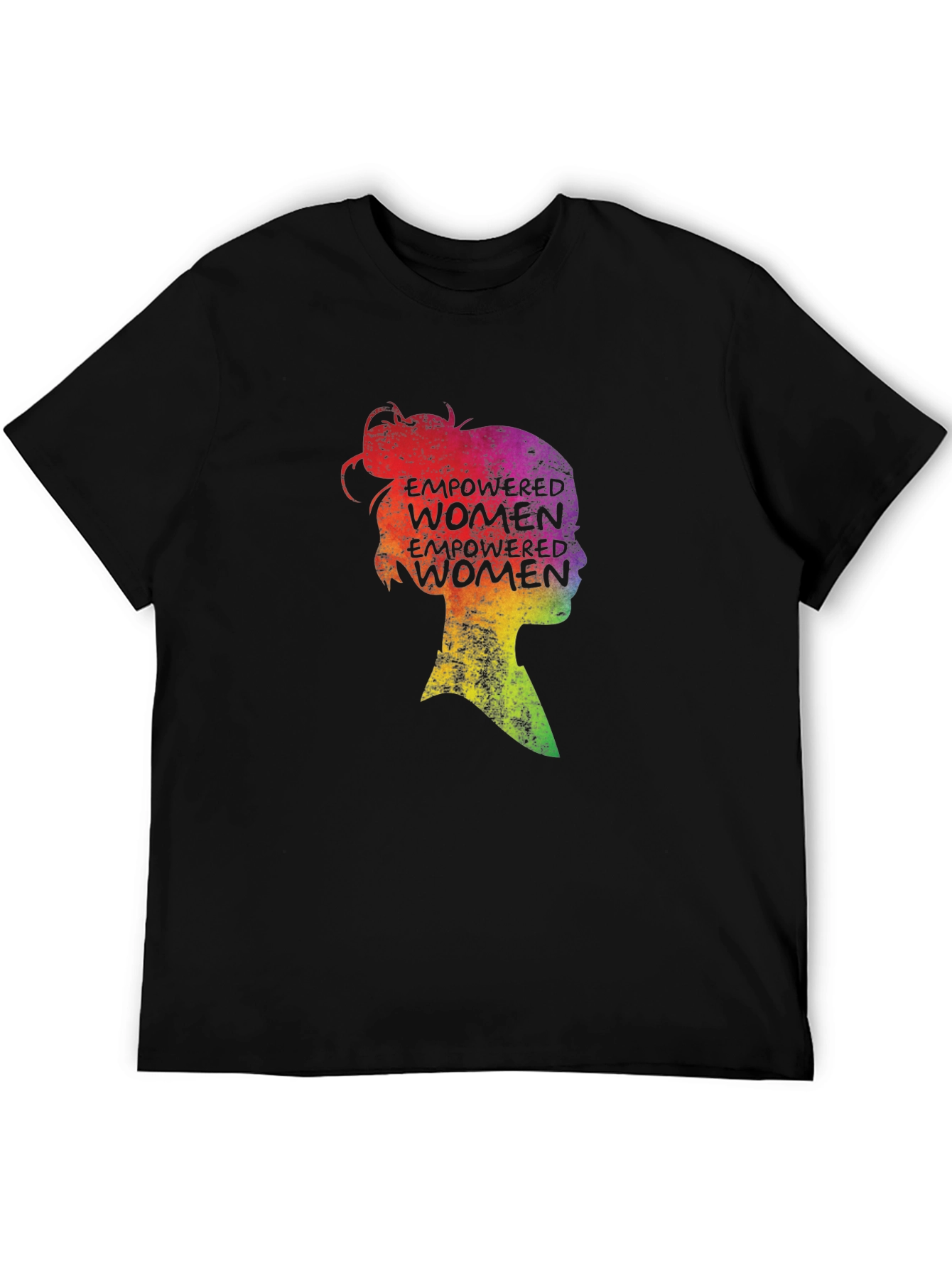 Empowered Women Silhouette Graphic Tee - Black