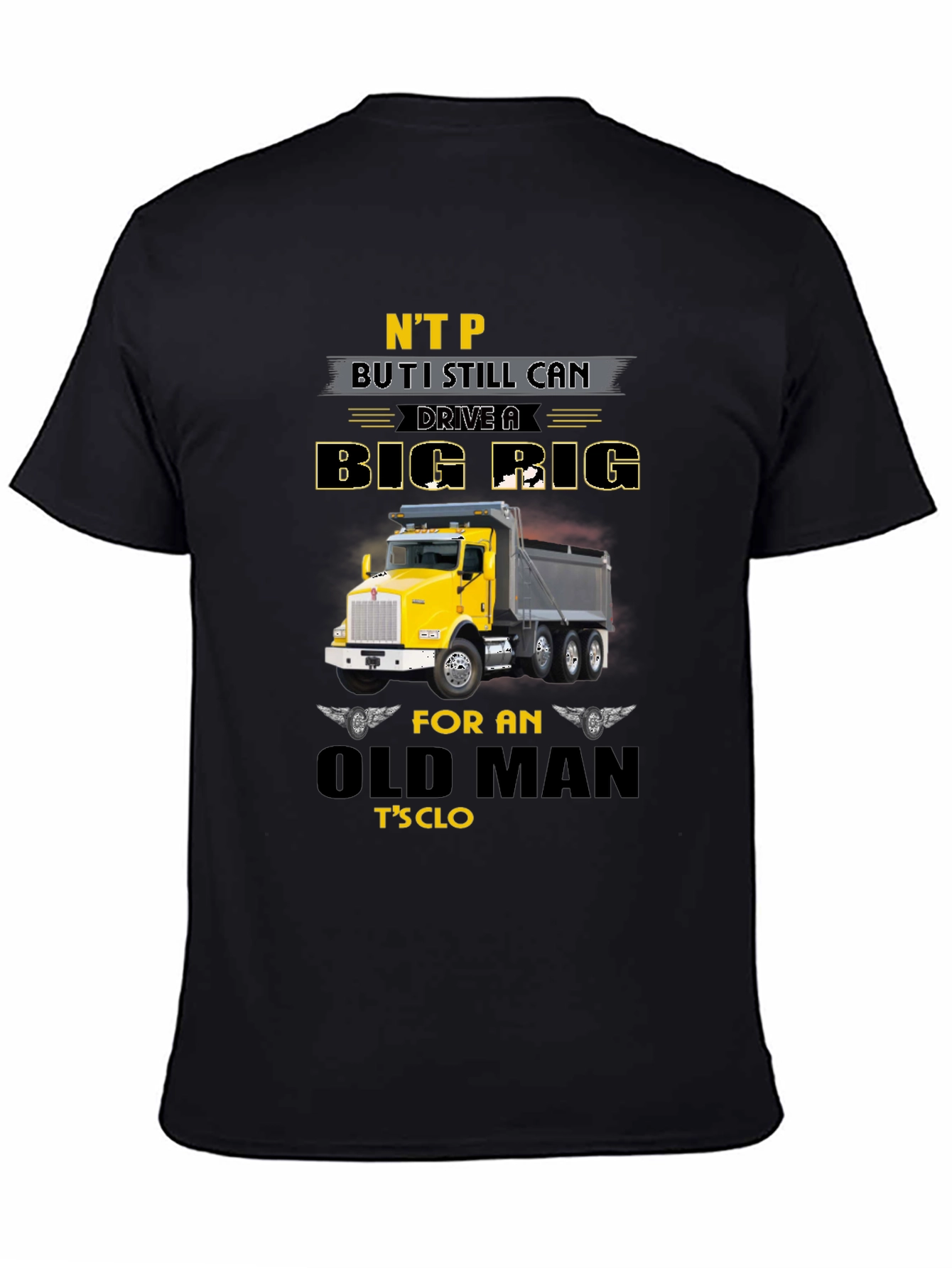Funny Old Man Truck Driver T-Shirt