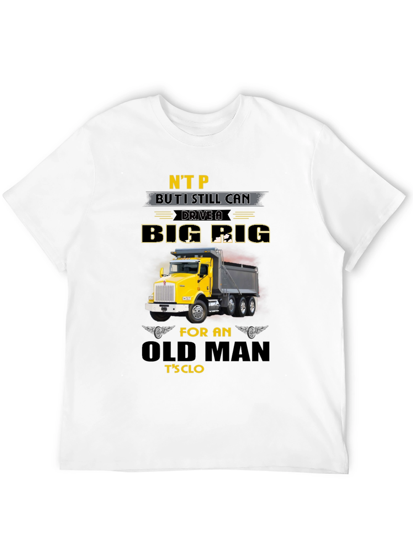 Funny Old Man Truck Driver T-Shirt