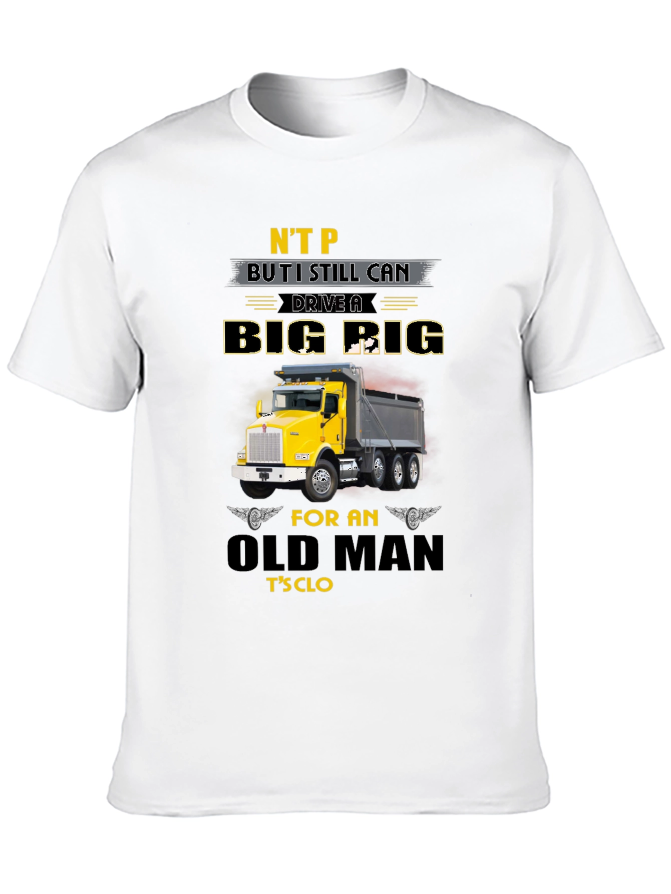 Funny Old Man Truck Driver T-Shirt