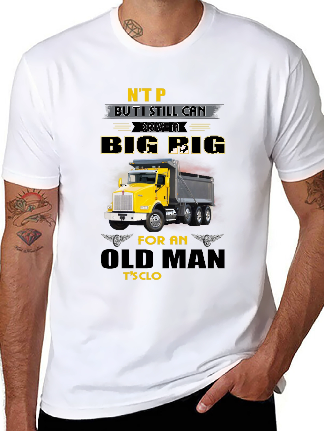 Funny Old Man Truck Driver T-Shirt