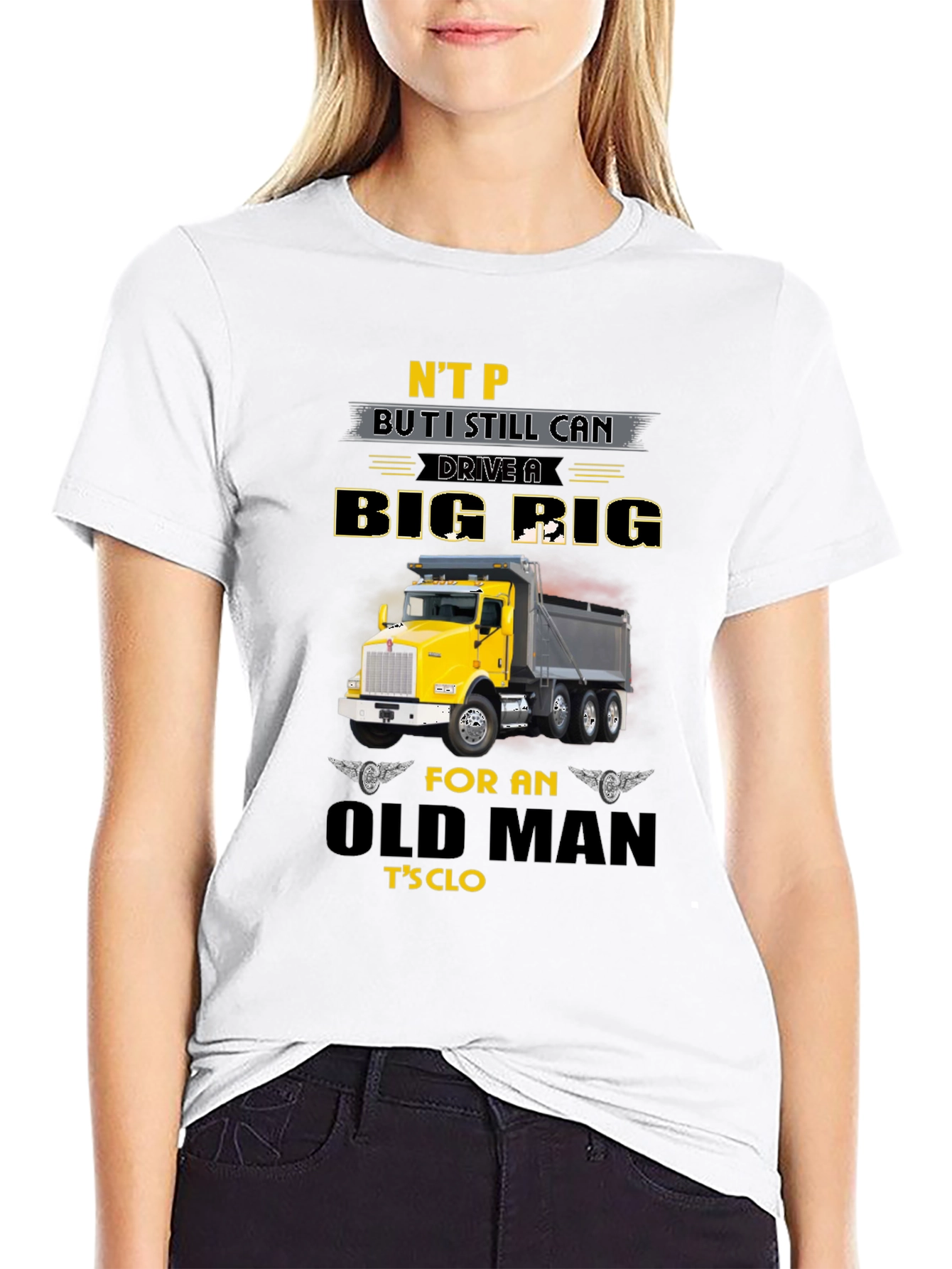 Funny Old Man Truck Driver T-Shirt