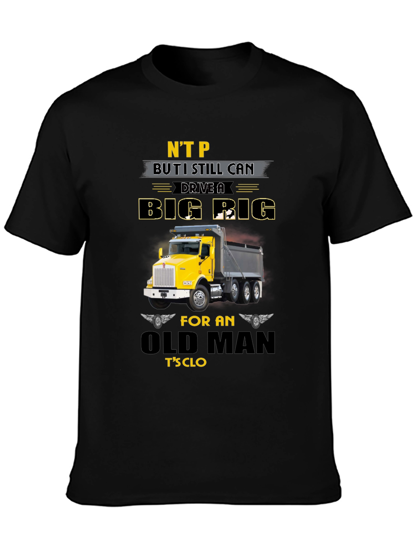 Funny Old Man Truck Driver T-Shirt