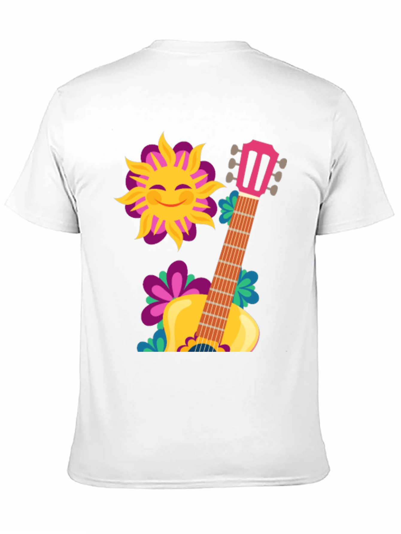 Sunshine Guitar Graphic T-Shirt - Black Cotton Tee