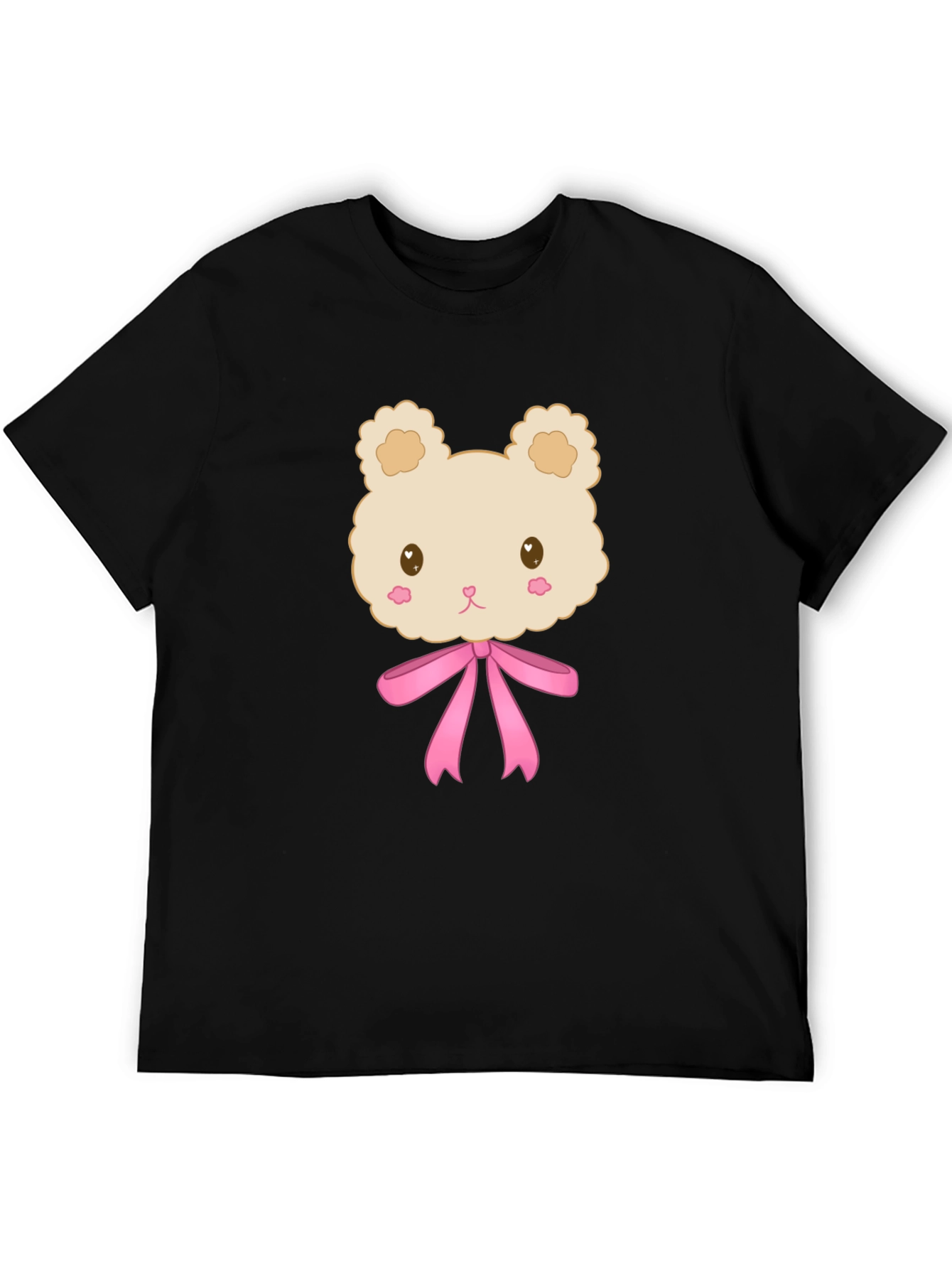Cute Cartoon Teddy Bear T-Shirt - Black