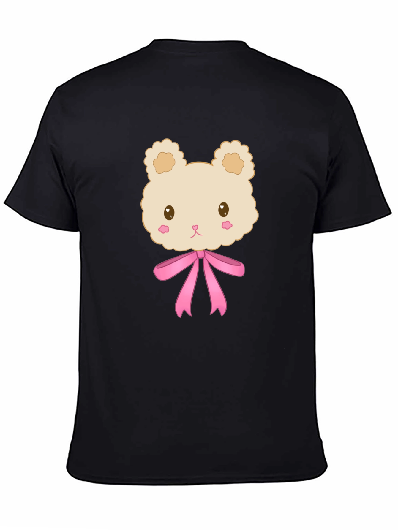 Cute Cartoon Teddy Bear T-Shirt - Black