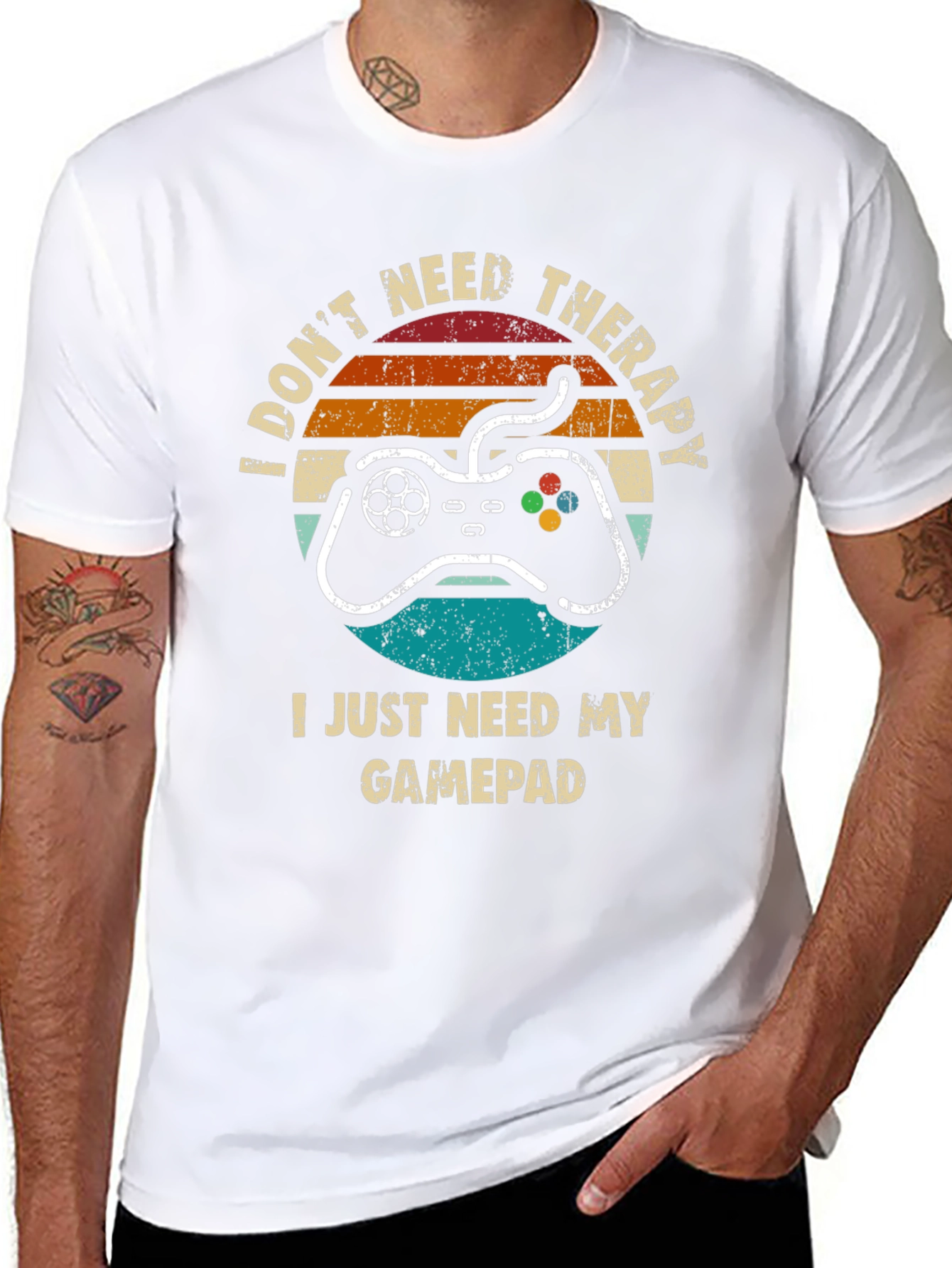Gamer T-Shirt: Dont Need Therapy Need Gamepad