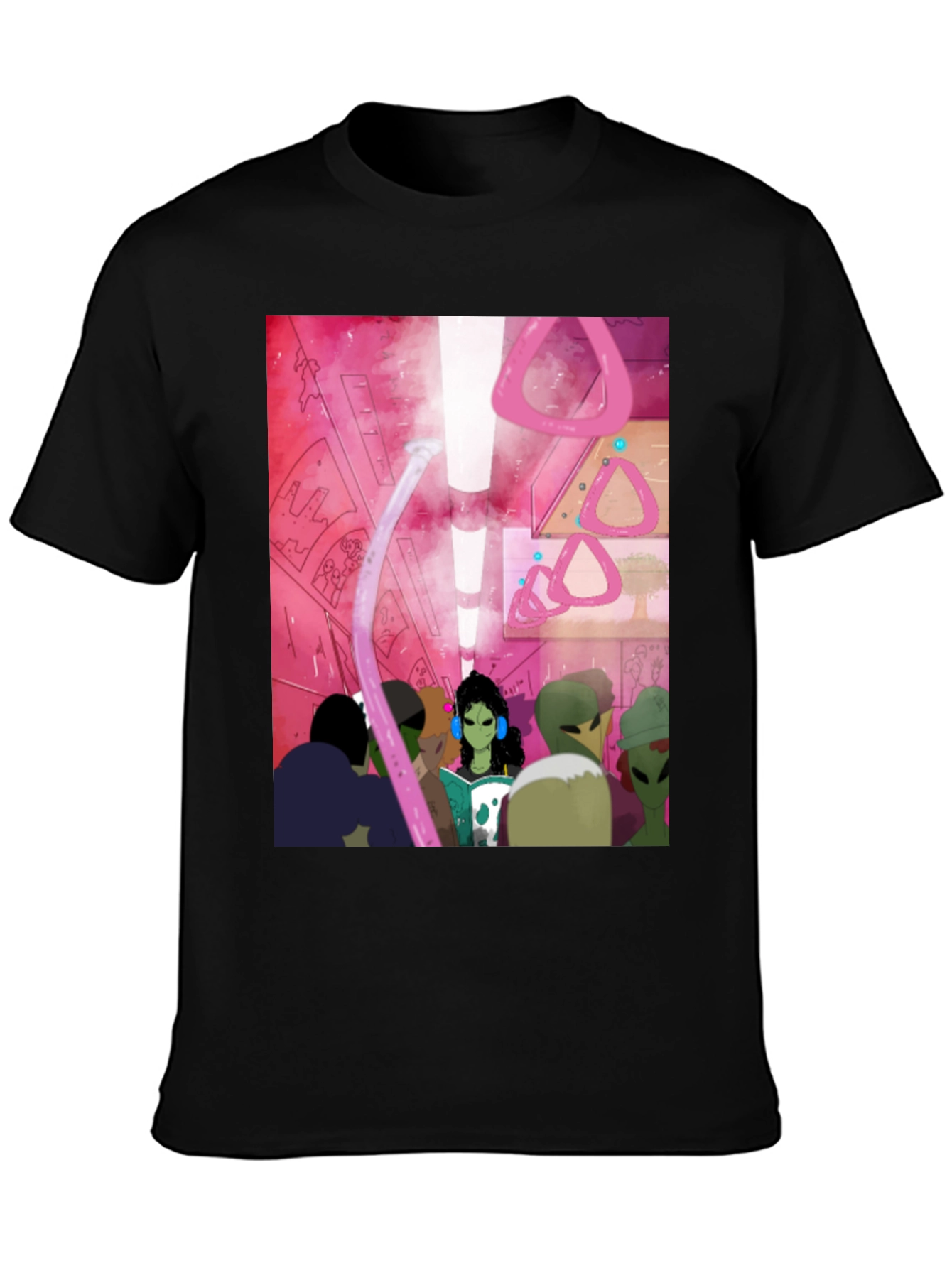 Alien Subway T-Shirt - Sci-Fi Commute