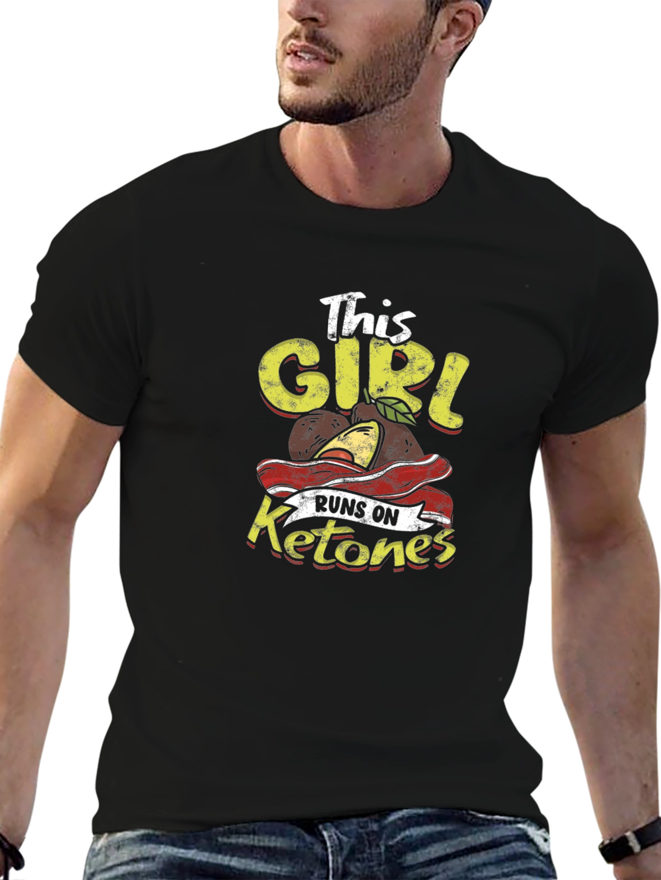 This Girl Runs on Ketones Black T-Shirt