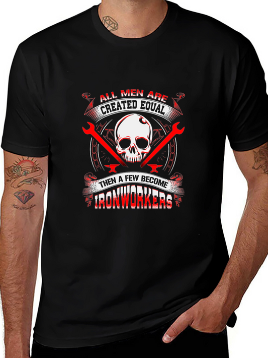 Ironworker Skull Graphic Tee - Black