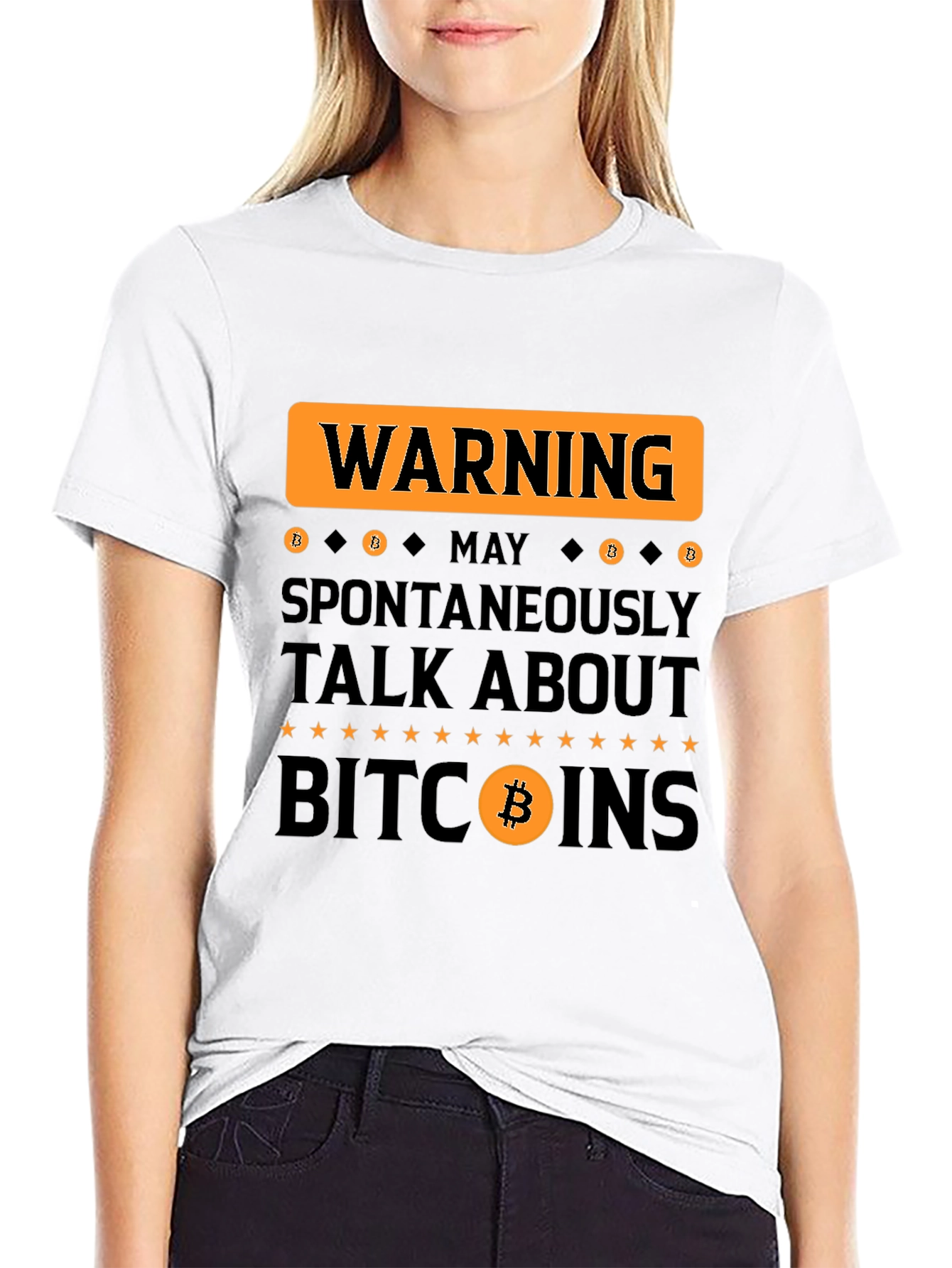 Warning: May Spontaneously Talk About Bitcoin T-Shirt