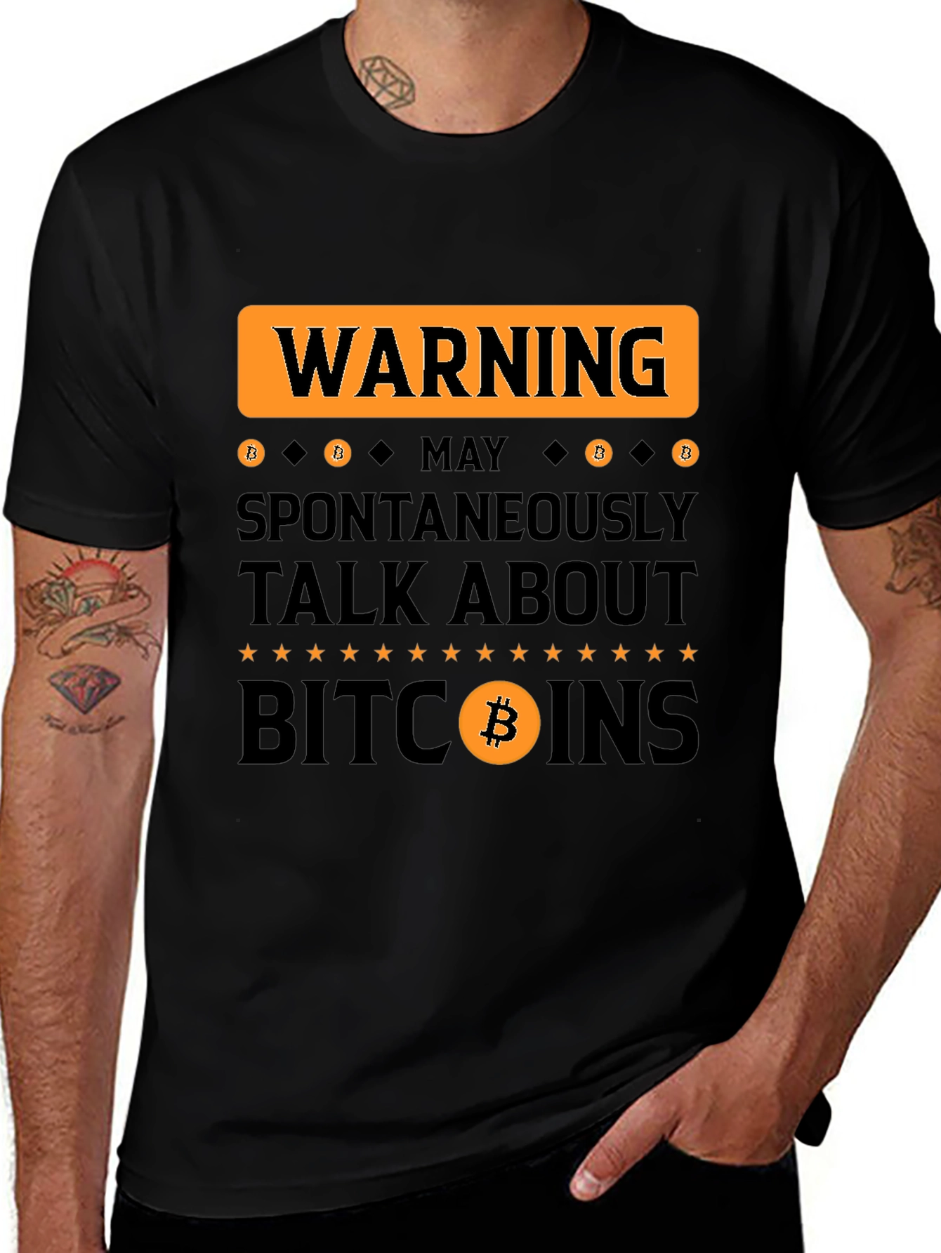 Warning: May Spontaneously Talk About Bitcoin T-Shirt