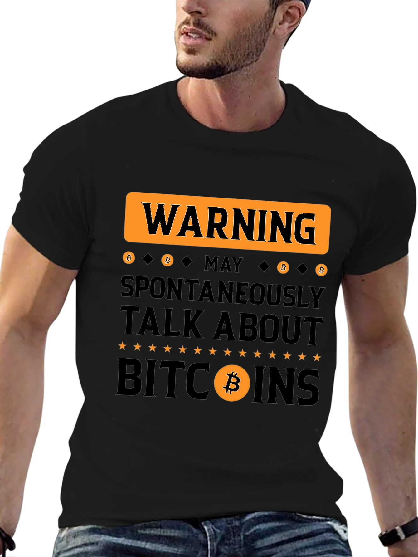 Warning: May Spontaneously Talk About Bitcoin T-Shirt