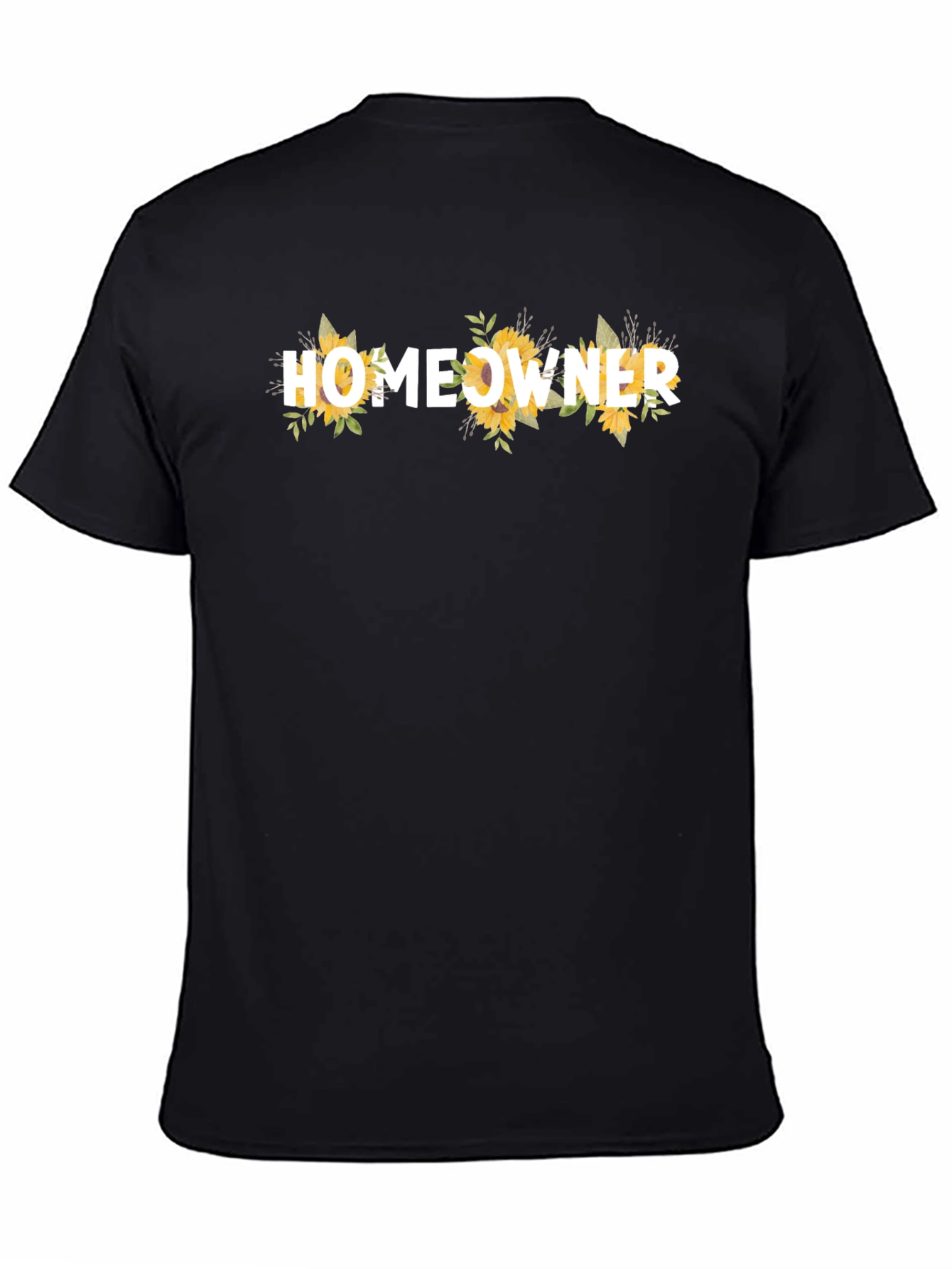 Homeowner Sunflower Graphic Tee - Black