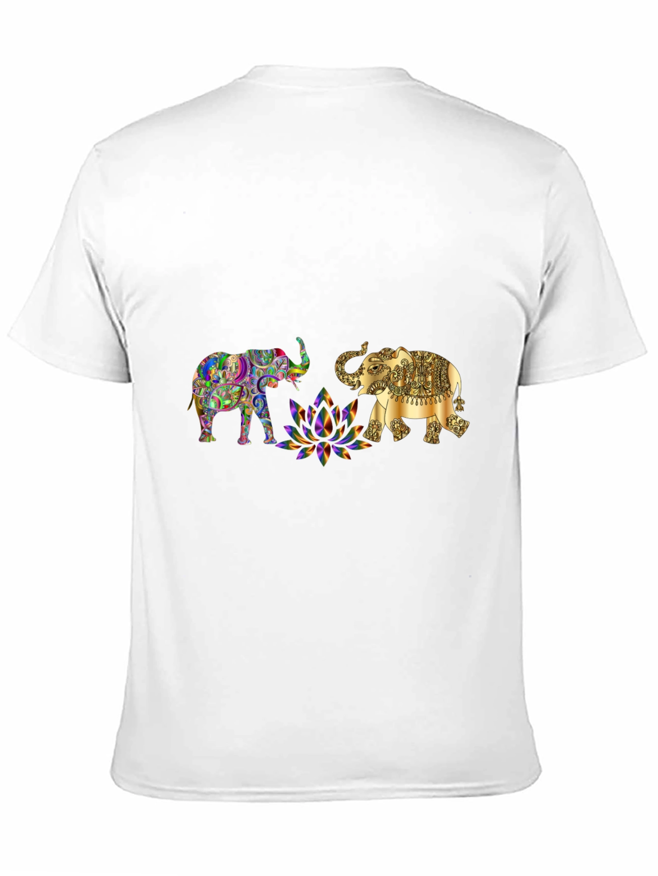 Elephant Graphic Print Black T-Shirt