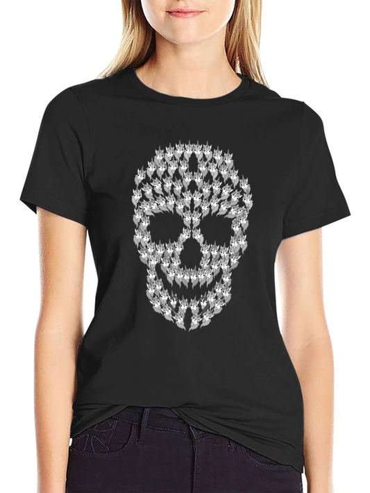 Wolf Skull Graphic T-Shirt - Black